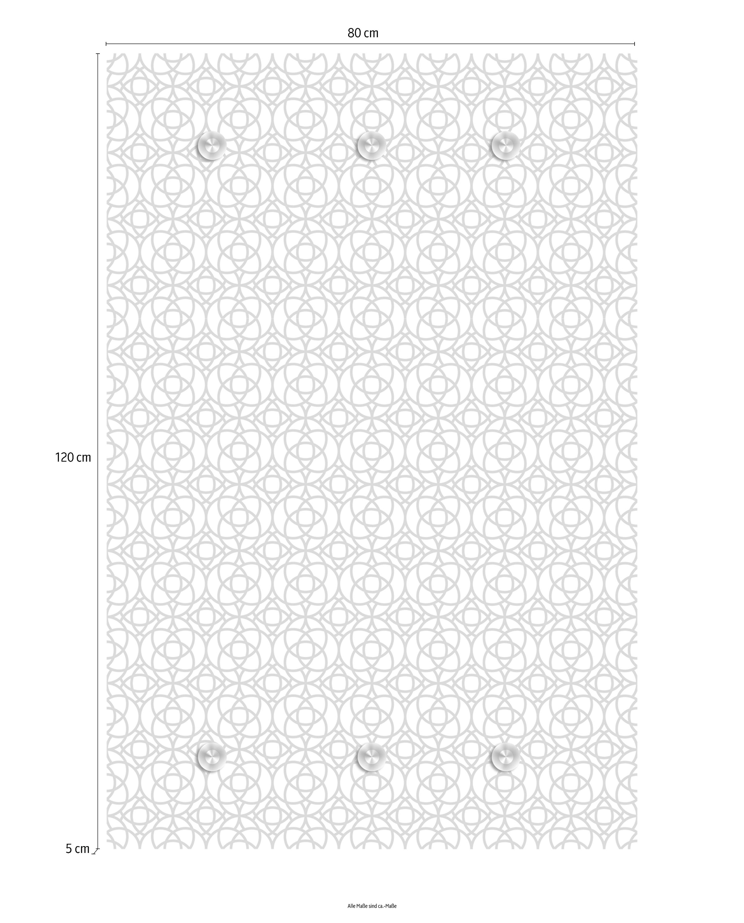 queence Garderobenleiste »Ringe« mit 6 Haken, 80 x 120 cm