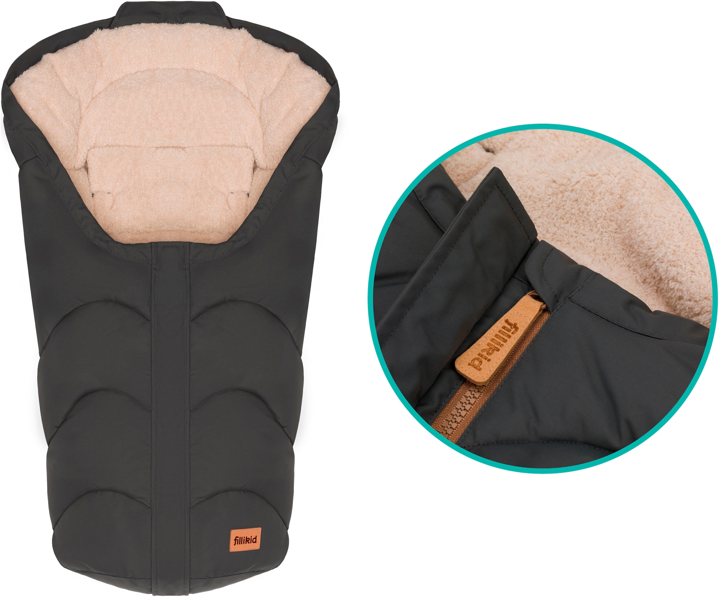Fillikid Fußsack »Torre, Winterfußsack Gr. 0«, für Autositze Gr. 0 und Kinderwagen