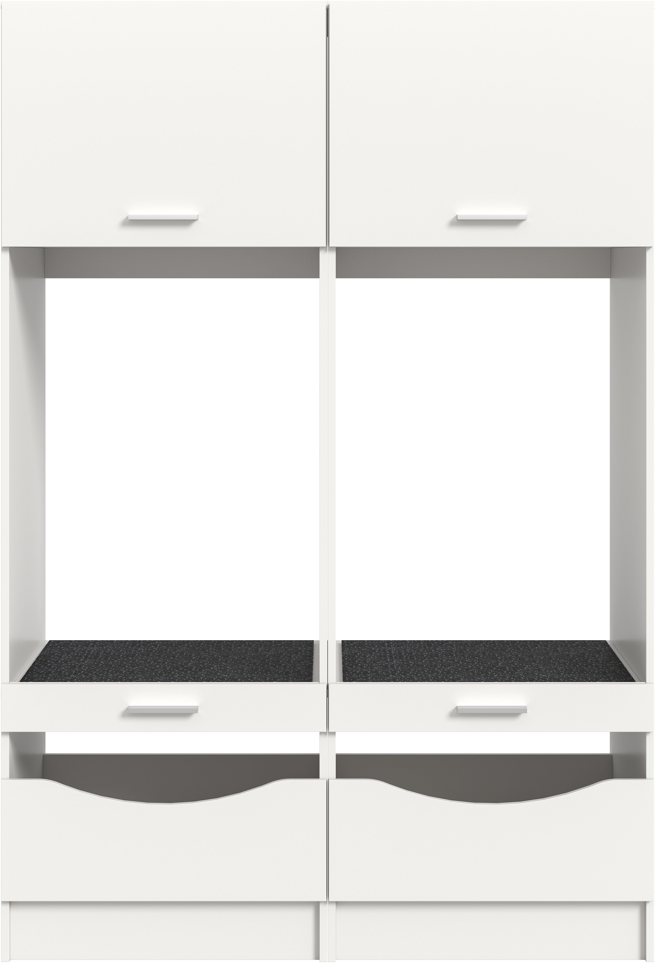 welltime Mehrzweckschrank-Set »FALAS, TOPSELLER!, 2-teilig, Hauswirtschaftsraum Set, Breite 133 cm«