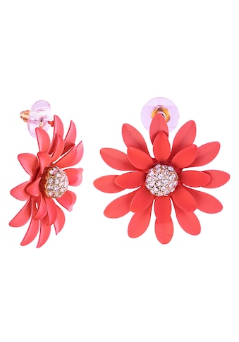 J.Jayz Paar Ohrstecker »Blumenohrstecker rosa in 3D«, mit Glassteinen kaufen