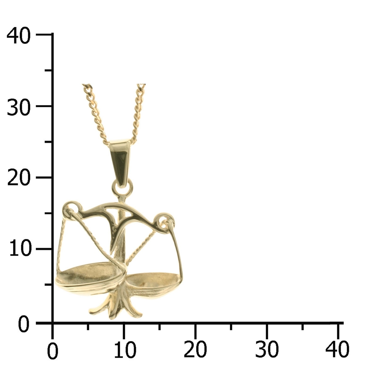 OSTSEE-SCHMUCK Kette und Anhänger Set »- Tierkreiszeichen Waage - Gold 333/000 -,«