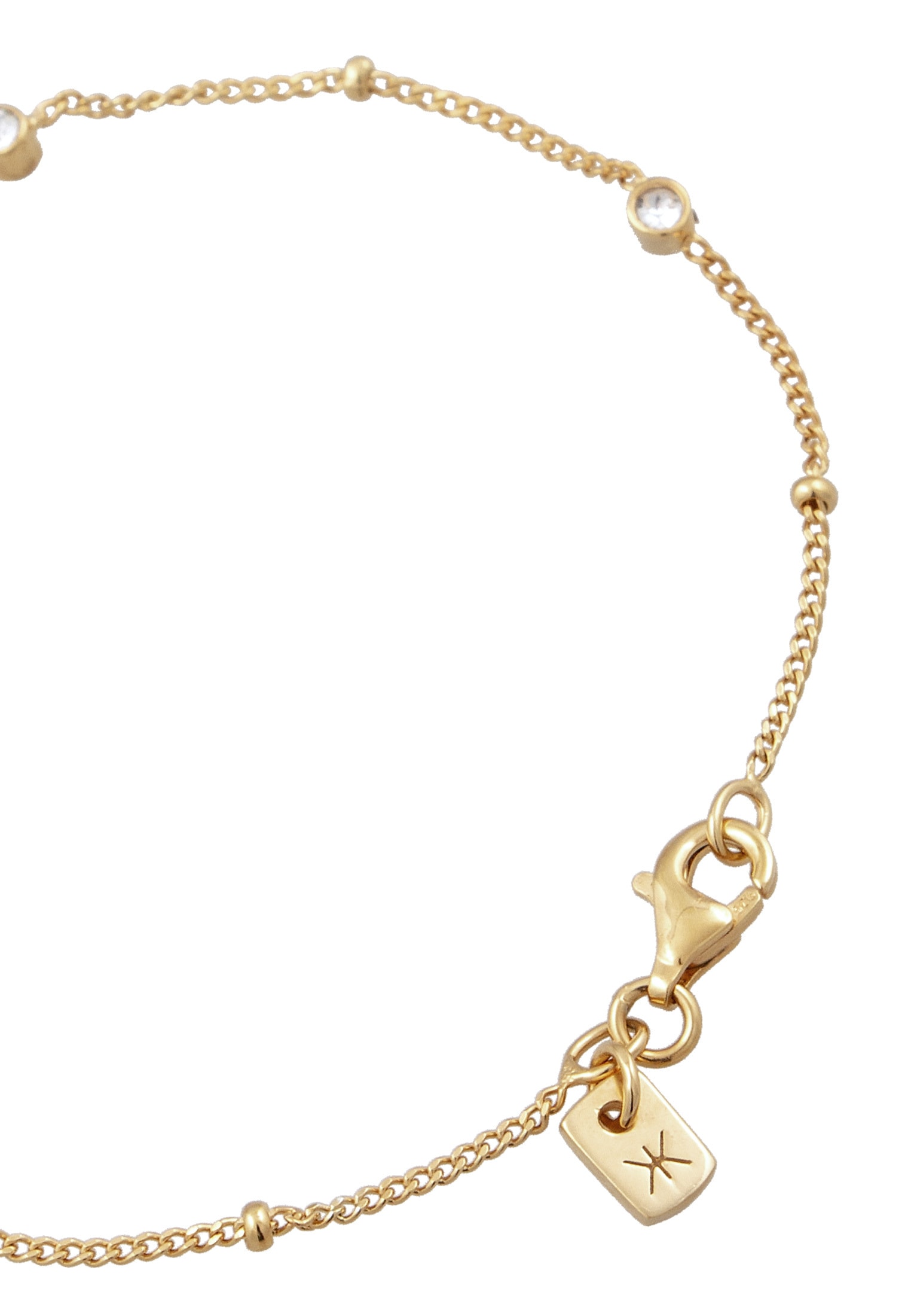 Kuzzoi Armkette »Armband Elemente Glas Kristalle Weiß 925 Sterling Silber«