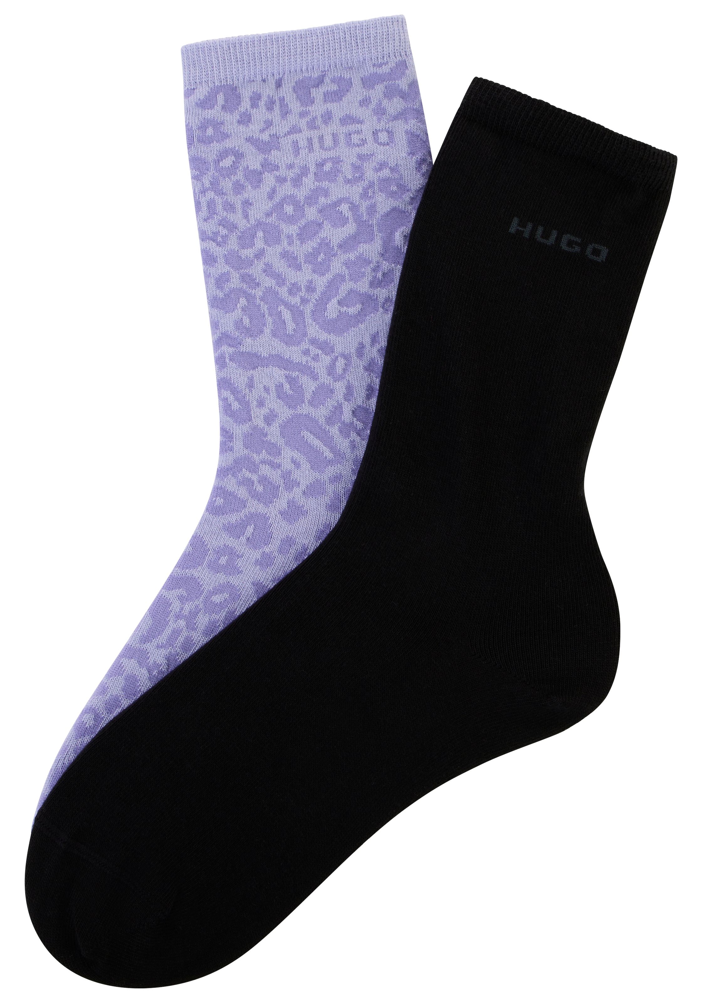 HUGO Underwear Socken »LEO LOGO« Packung, 2 Paar tlg. mit HUGO-Schriftzug,