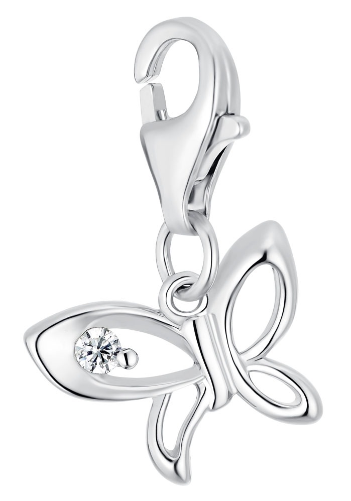 Amor Charm Schmetterling »2016106«, mit Zirkonia (synth.)