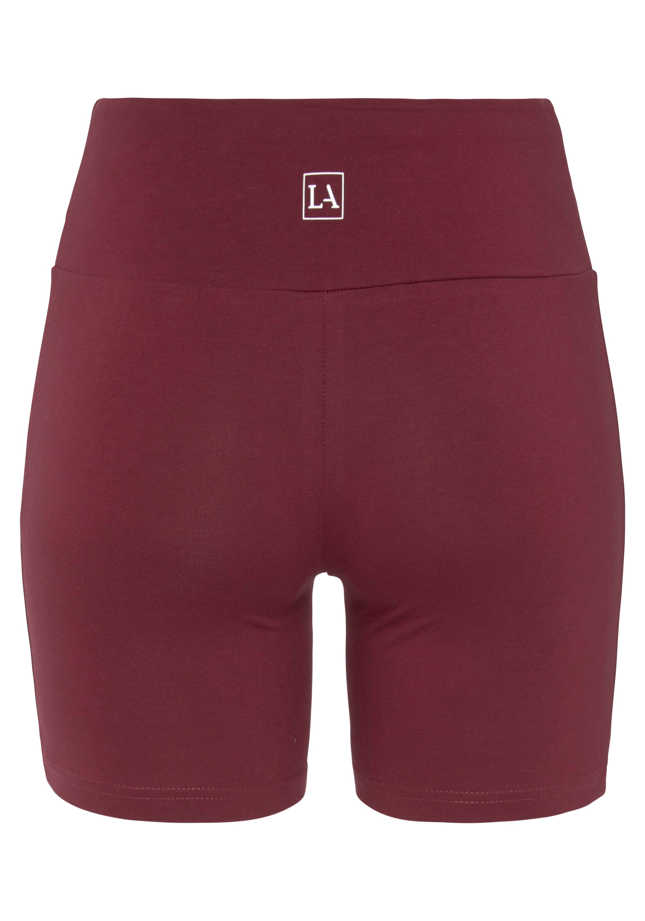 LASCANA Shorts, mit breitem Bündchen und Logodruck