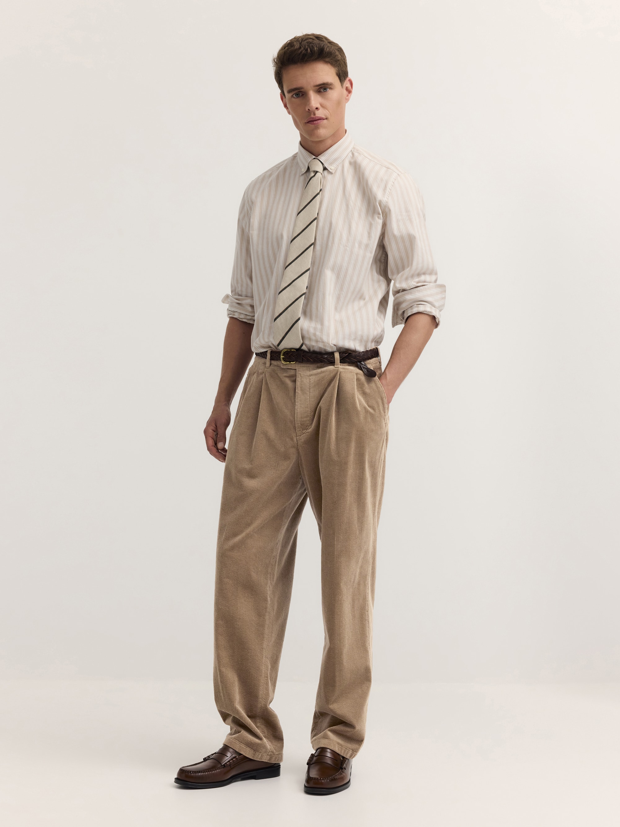 bugatti Bundfaltenhose »Relaxed Fit«  Relaxed Fit Cord Baumwollmix