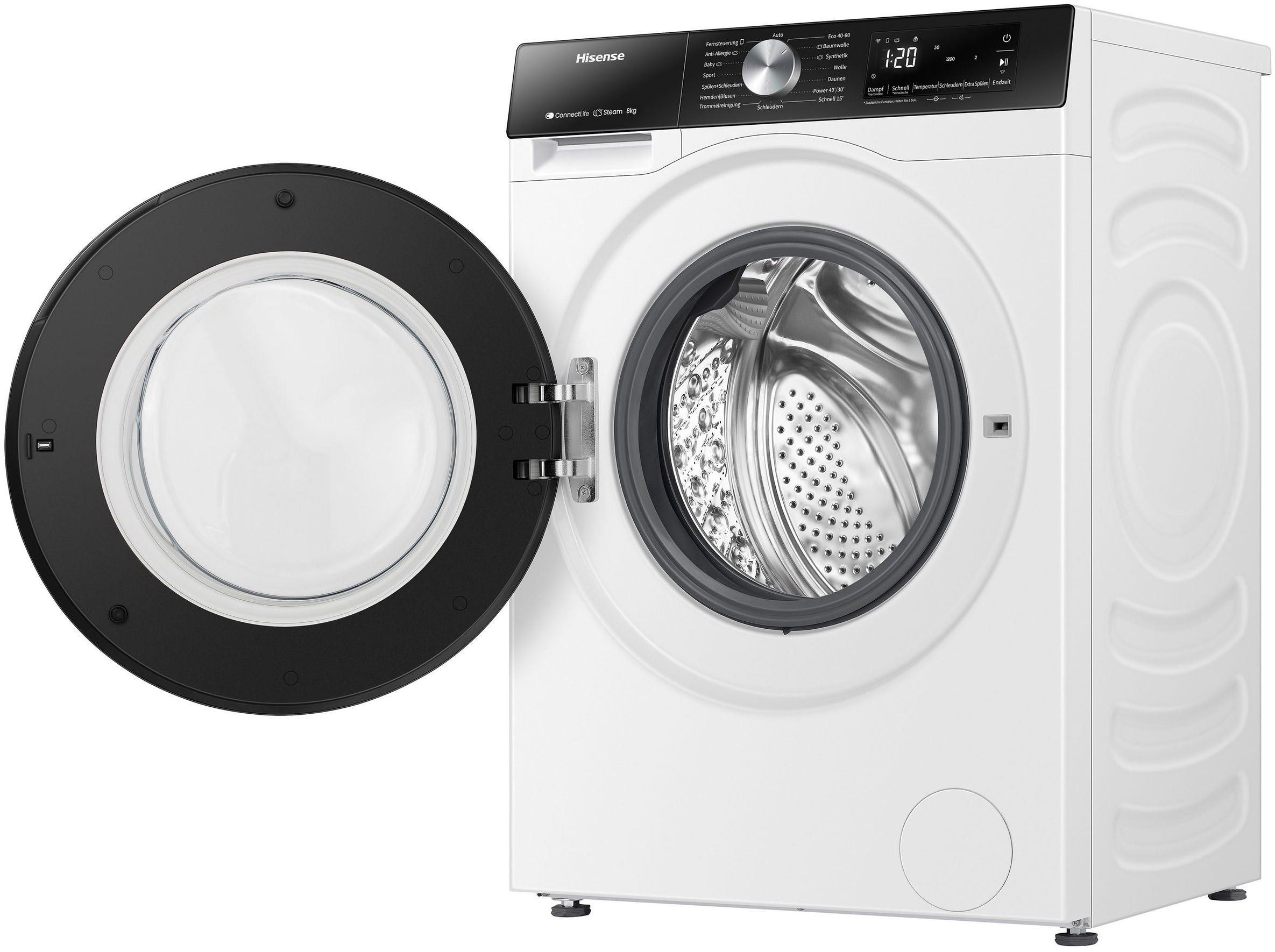 Hisense Waschmaschine 3S Serie »WF3S8043BW3« 8 kg 1400 U/min Wifi-ConnectLife
