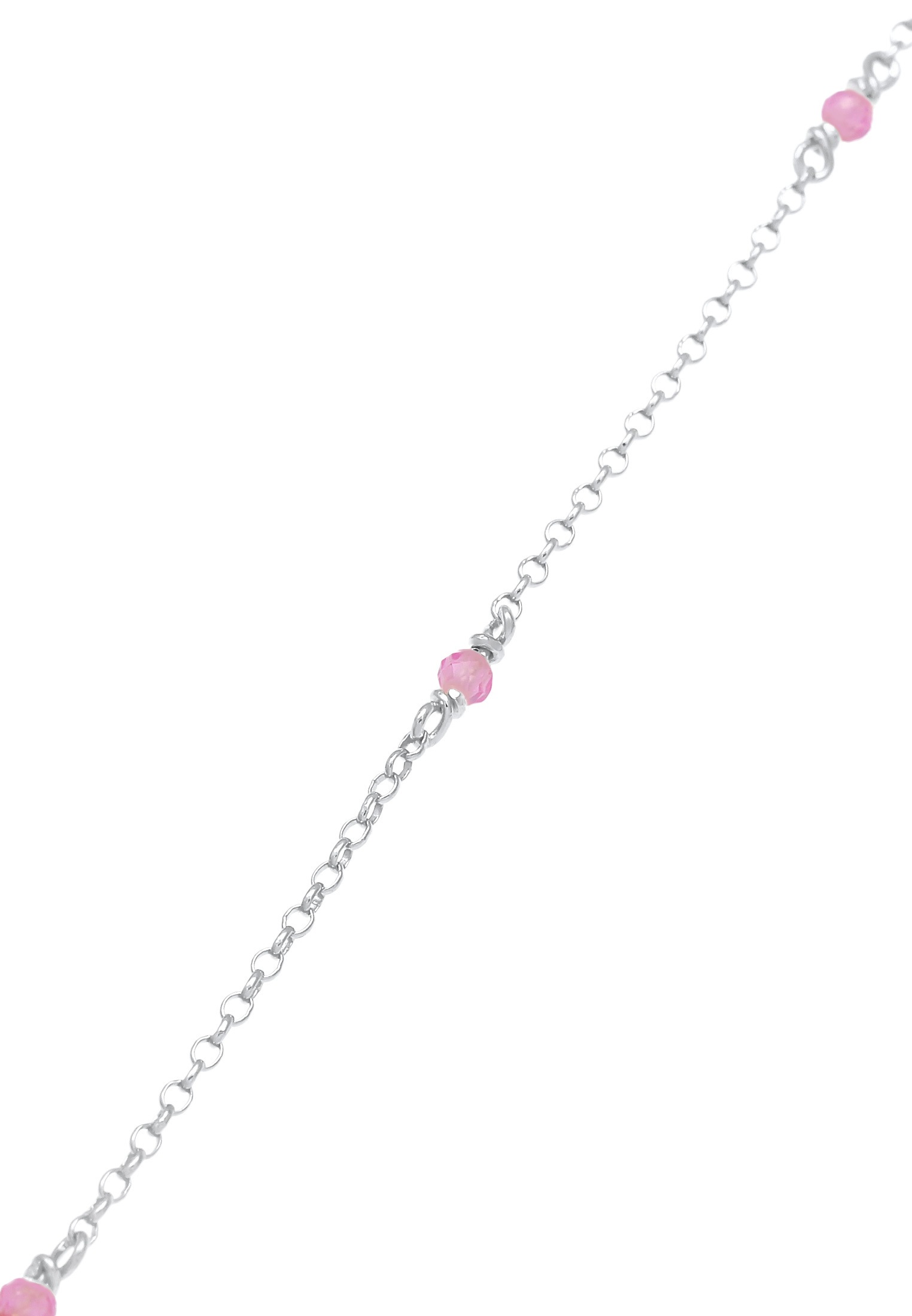 Elli Choker »Halskette Choker Rosa Quarz Kugeln Perlen 925 Silber«
