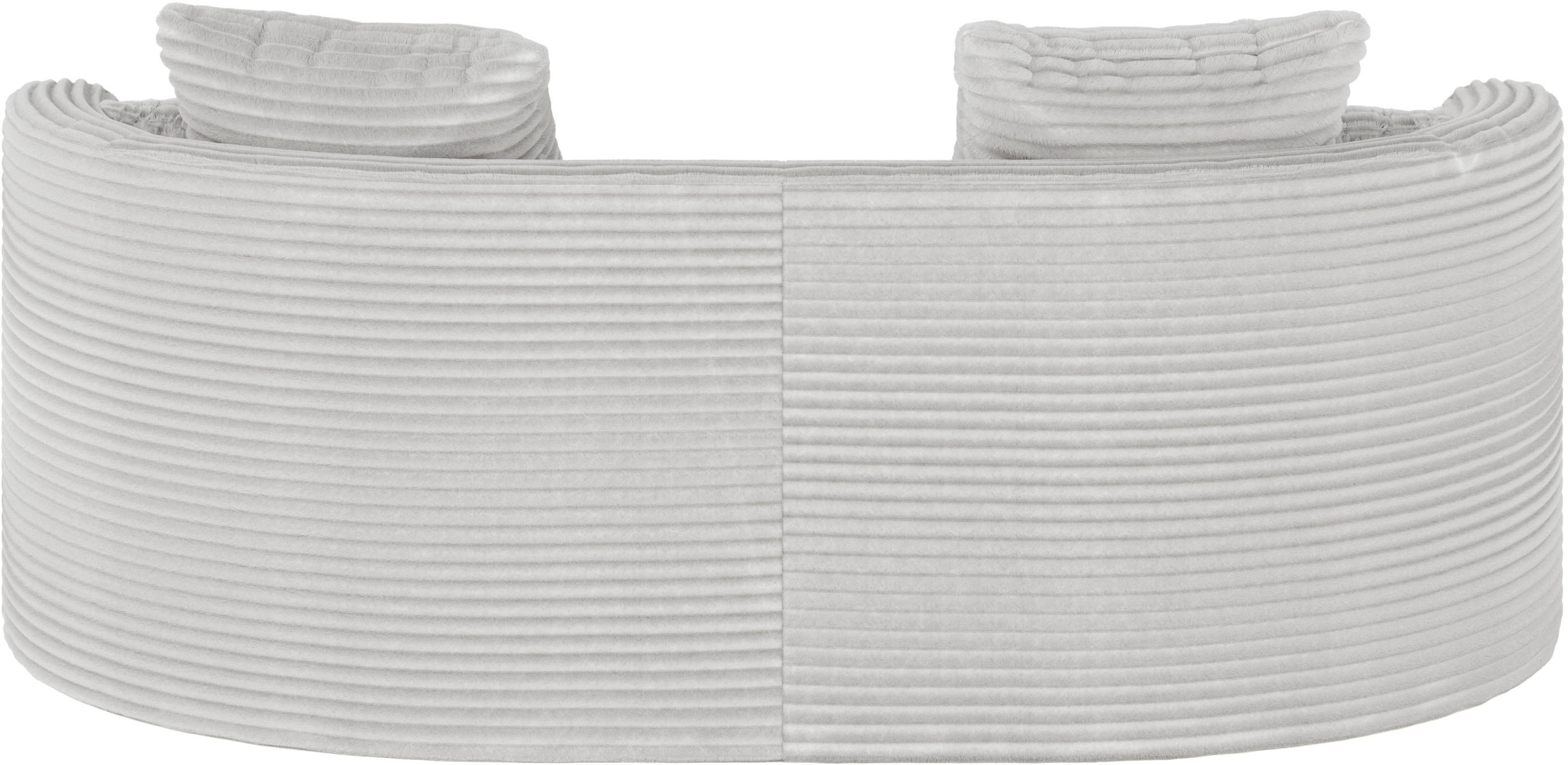 LeGer Home by Lena Gercke 2,5-Sitzer »ISALIE, rundes Loungesofa, mit Kissen, perfekt gepolstert«, moderne Stoffe, mit 4 Zierkissen, extra große Sitzfläche