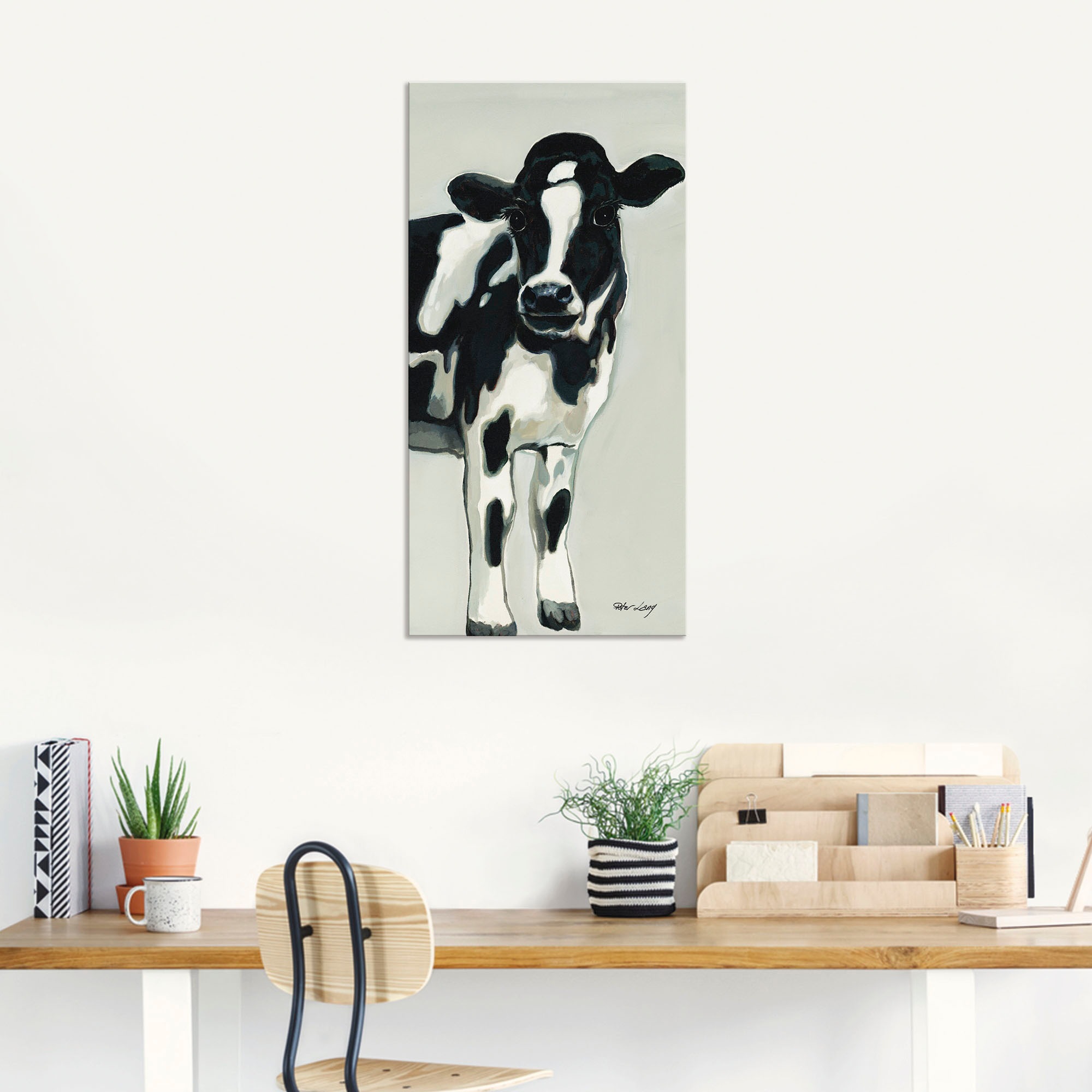 Artland Wandbild »Kuh«, Haustiere, (1 St.), als Alubild, Outdoorbild, Leinwandbild, Poster, Wandaufkleber