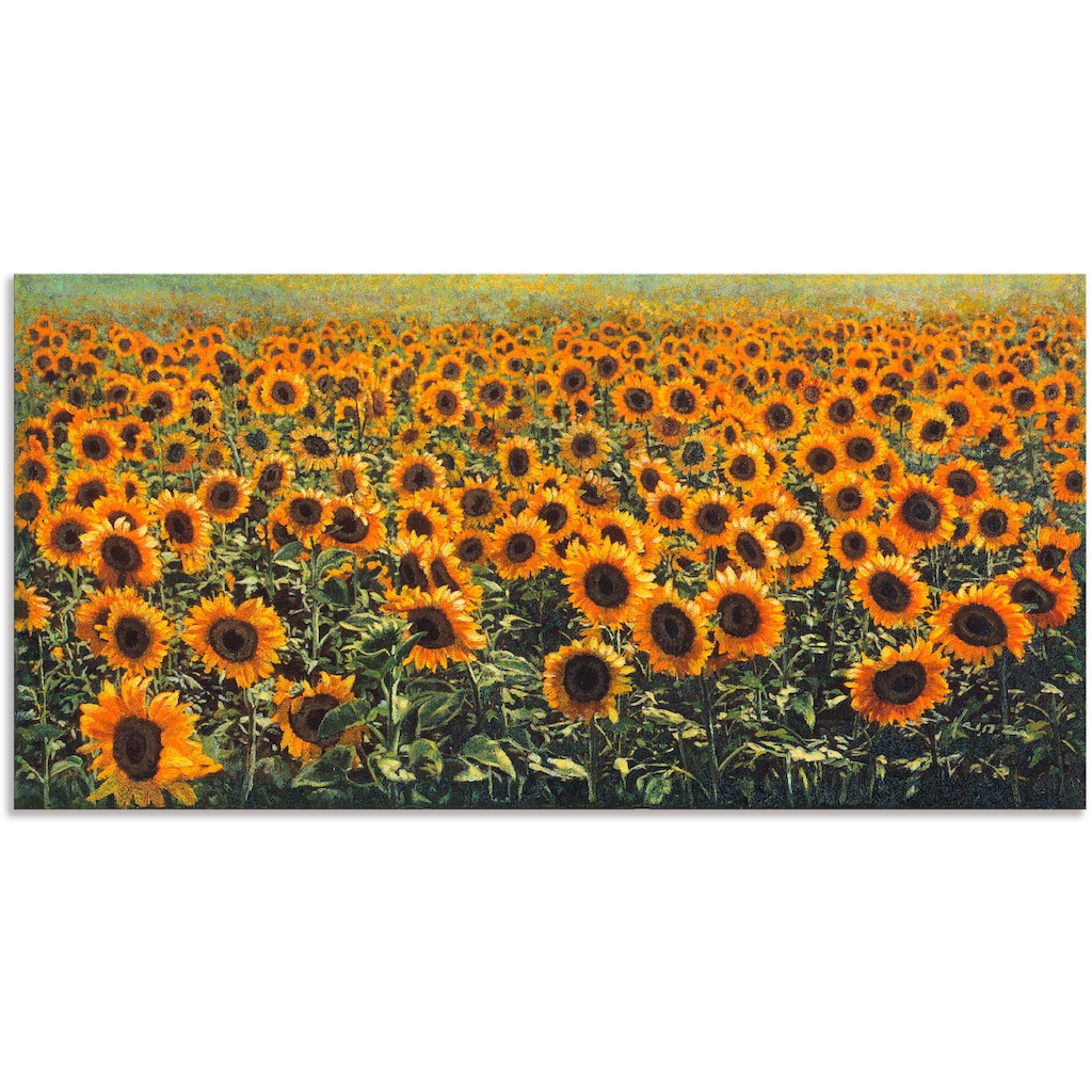 Artland Wandbild »Sonnenblumenfeld«, Blumenwiese, (1 St.)