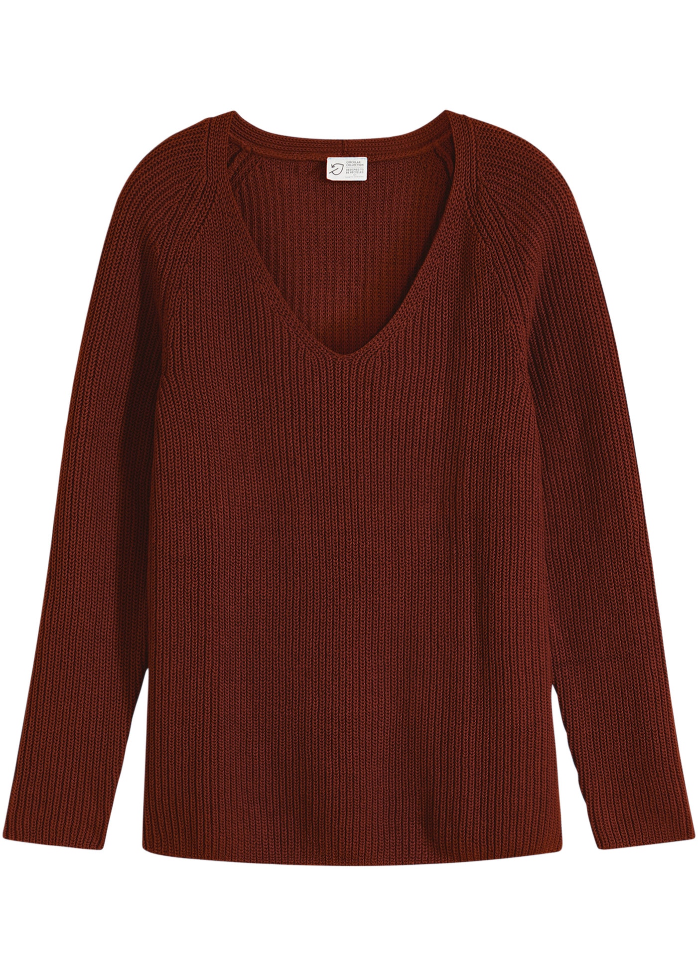 bonprix Strickpullover »Gerippter Pullover aus reiner Baumwolle« Gerippter Pullover aus reiner Baumwolle