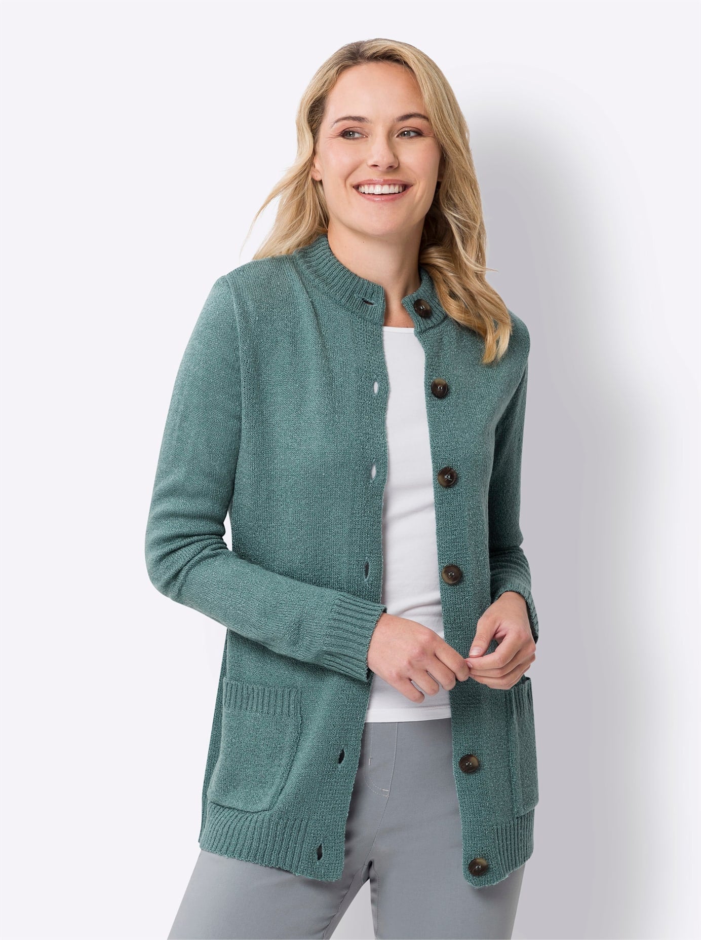 Classic Basics Longstrickjacke