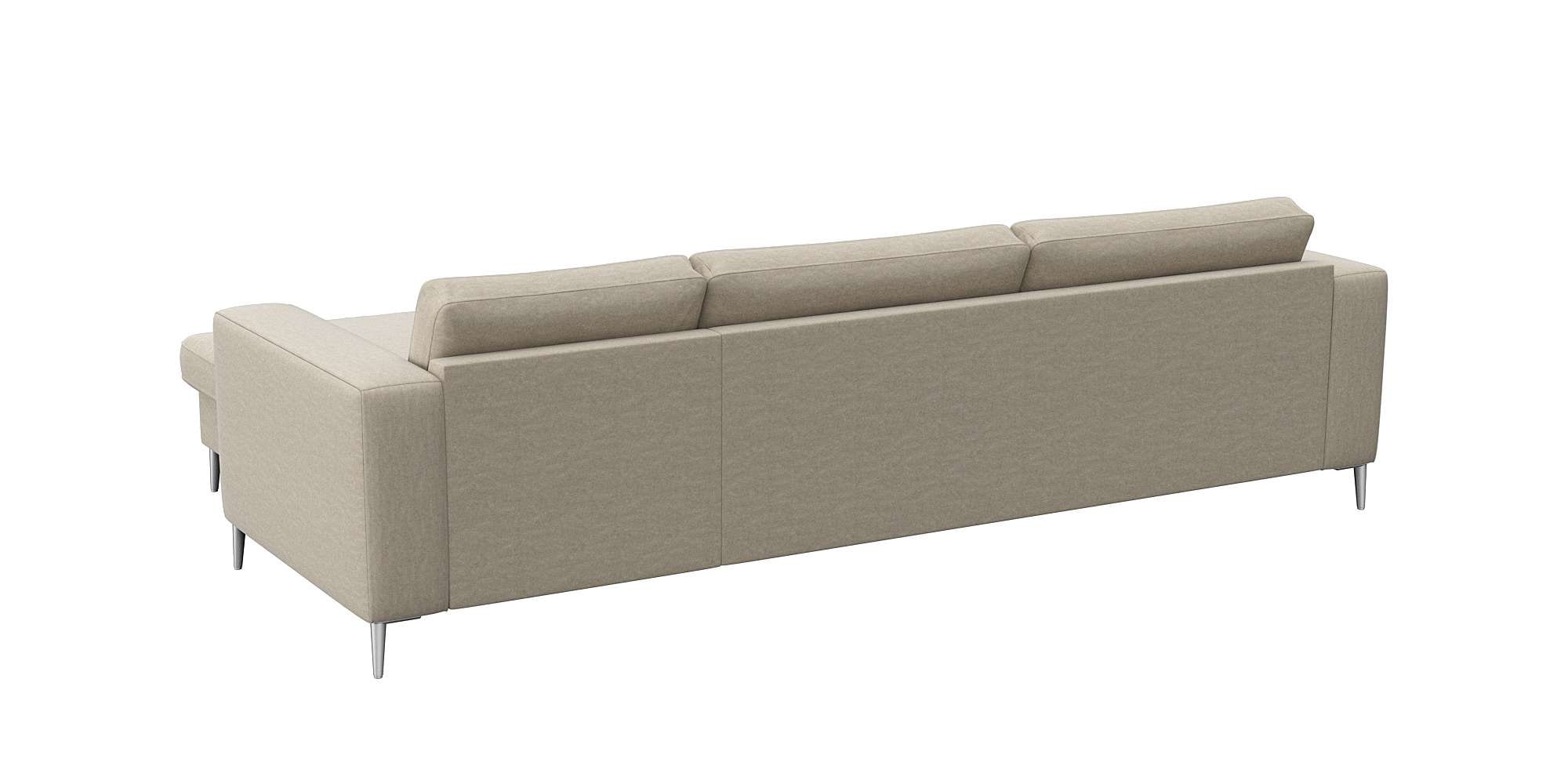 FLEXLUX Ecksofa »Fiore, super Sitzkomfort durch Kaltschaum im Sitz, L-Form«, breite Armlehnen, Füße Alu
