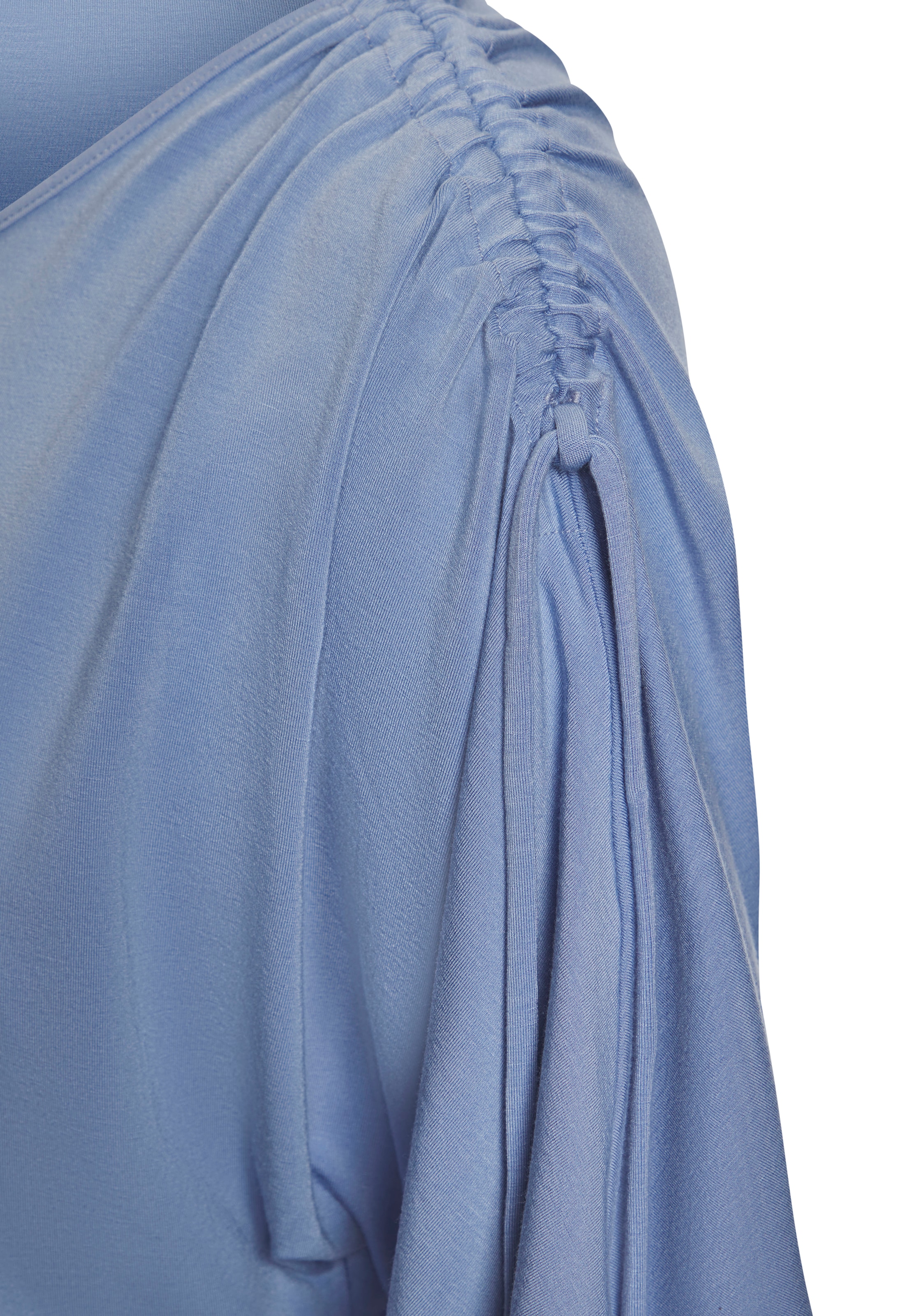 LASCANA Rundhalsshirt »mit variabler Ärmellänge«, aus weichem Viskose-Stretch