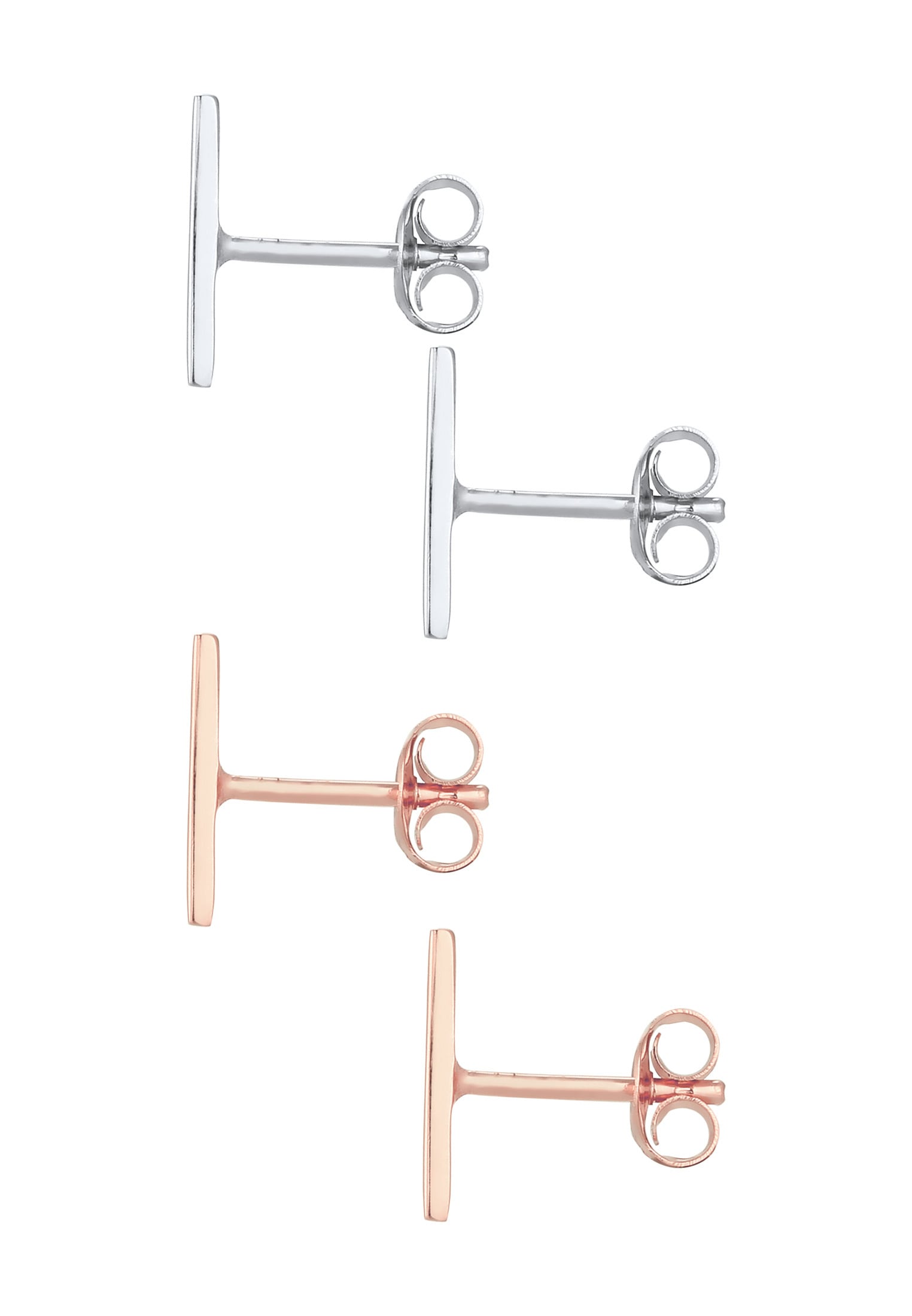 Elli Ohrstecker-Set »Ohrringe Ohrstecker Stab 2er Set 925 Sterling Silber Bicolor«