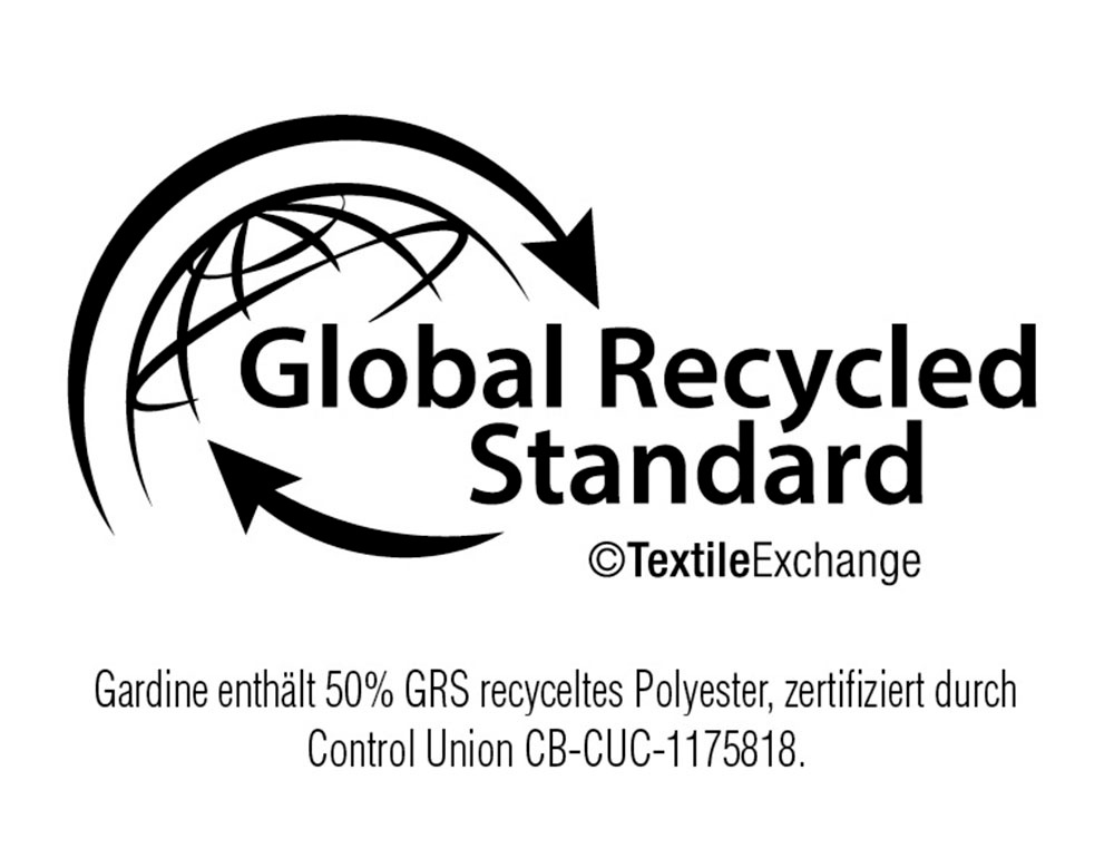 GARDINIA Raffrollo »GRS Zen Silence«, mit Hakenaufhängung, ohne Bohren, Stoff aus 50 % recyceltes Polyester