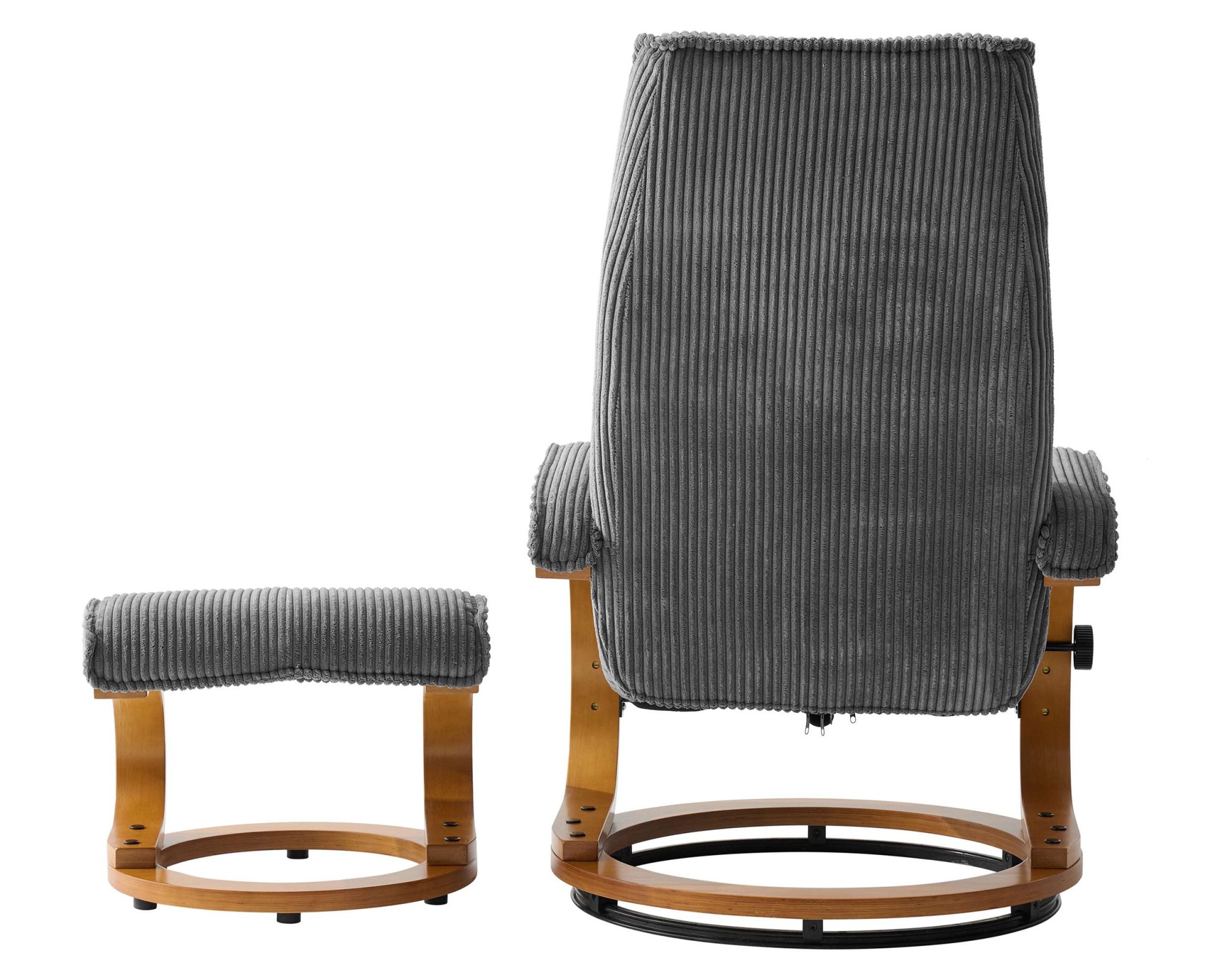 Home affaire Relaxsessel »mit Hocker PARIS neu: Cord - OTTO. Verlässliche Qualität.« bestehend aus Sessel und Hocker,  manuelle Relaxfunktion mit Drehfunktion, neu: Cord-Bezug