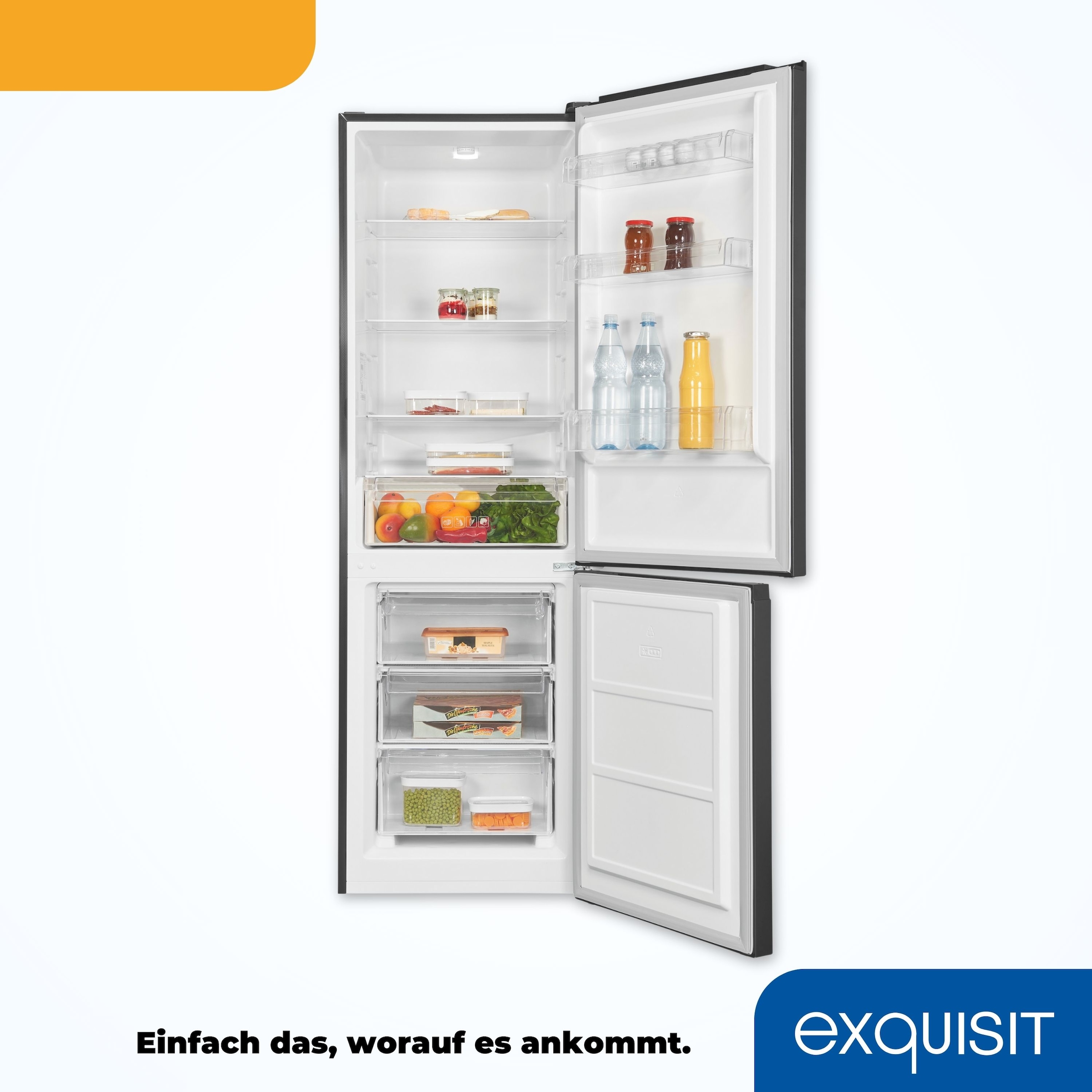exquisit Kühl-/Gefrierkombination »KGC320-95-E-040C«, 315 Liter Nutzinhalt, Elektronische Steuerung