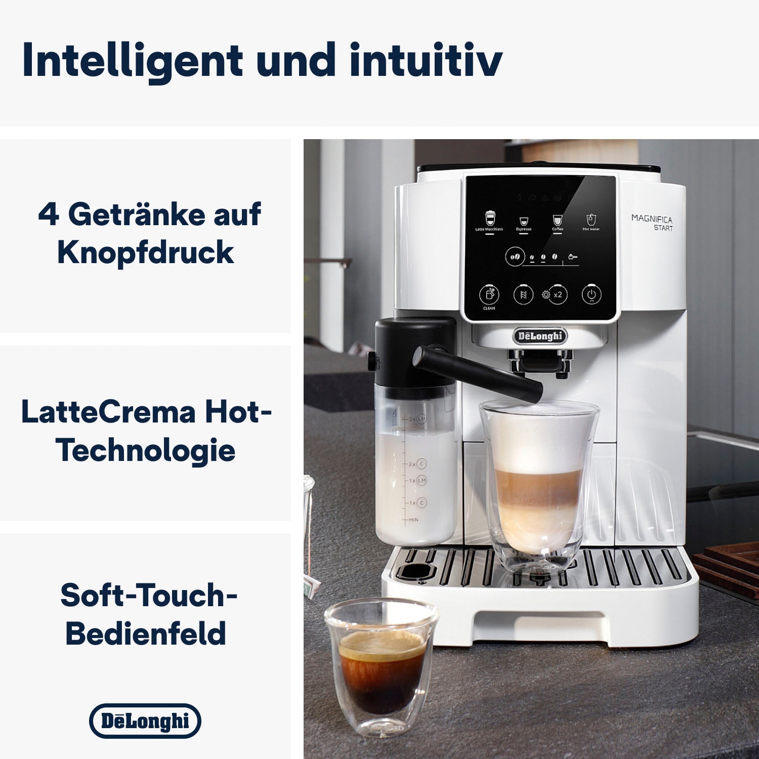weiß« OTTO Kaffeevollautomat Start jetzt kaufen De\'Longhi 220.61.W ECAM bei »Magnifica