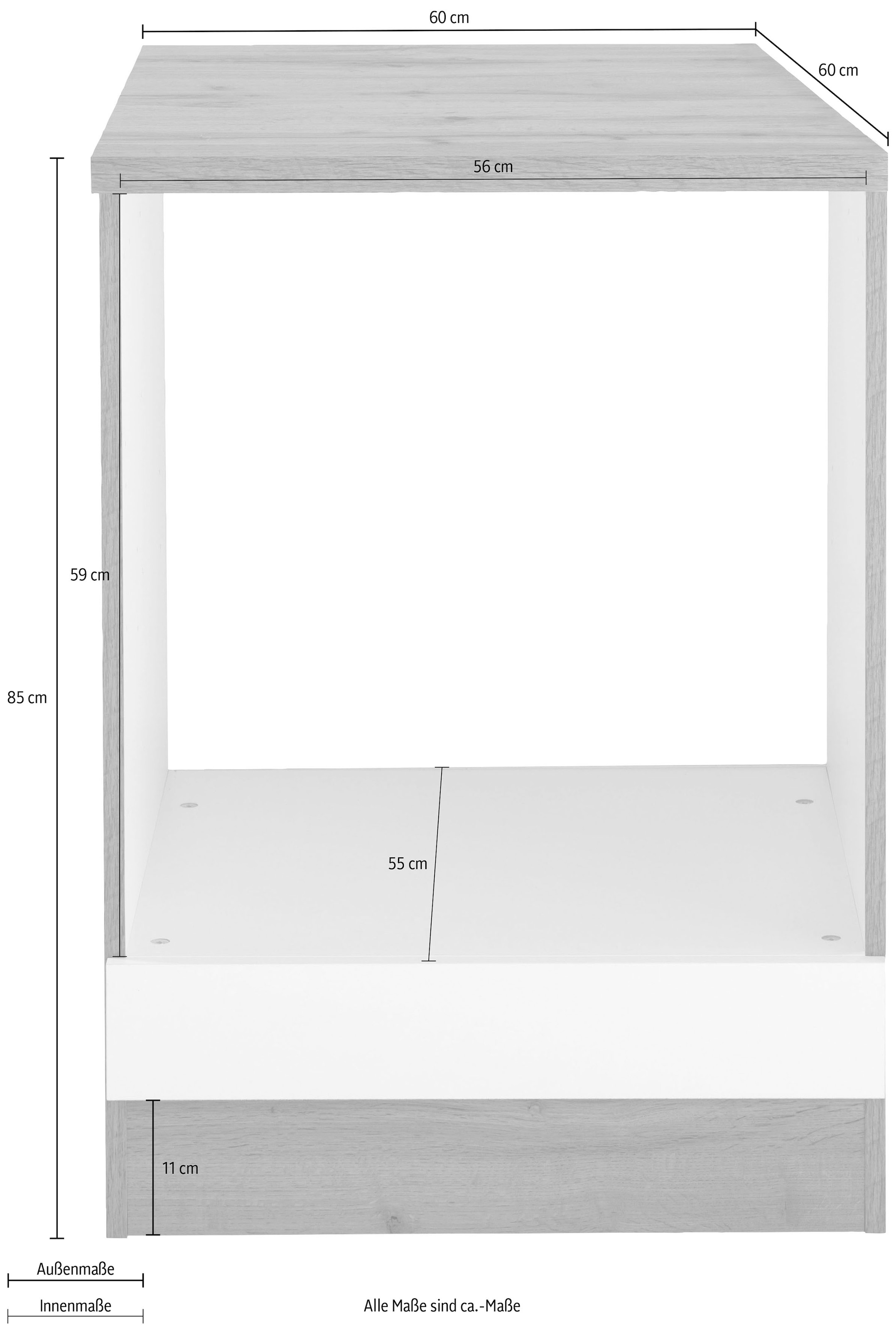 KOCHSTATION Herdumbauschrank »KS-Colmar« 60 cm, geeignet für Herd-Set