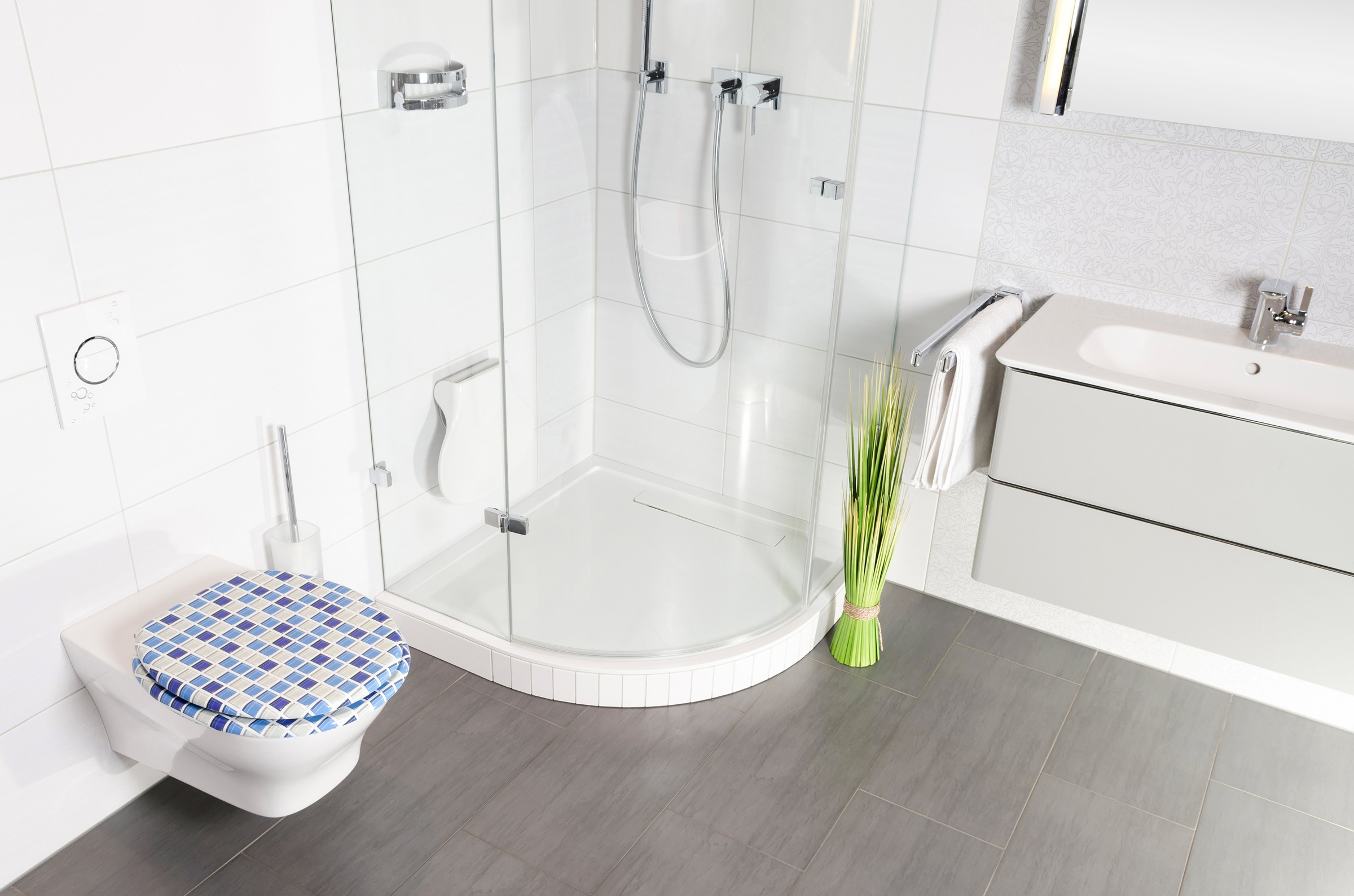 Sanilo WC-Sitz »Mosaik Blau«, mit Absenkautomatik