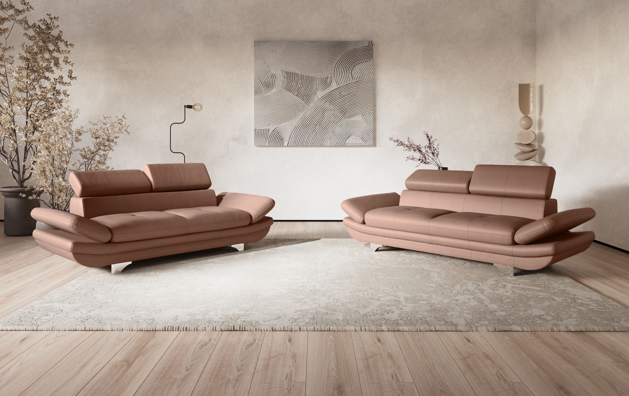 COTTA 3-Sitzer »Enterprise« Big-Sofa, mit Armteilverstellung & Kopfteilverstellung