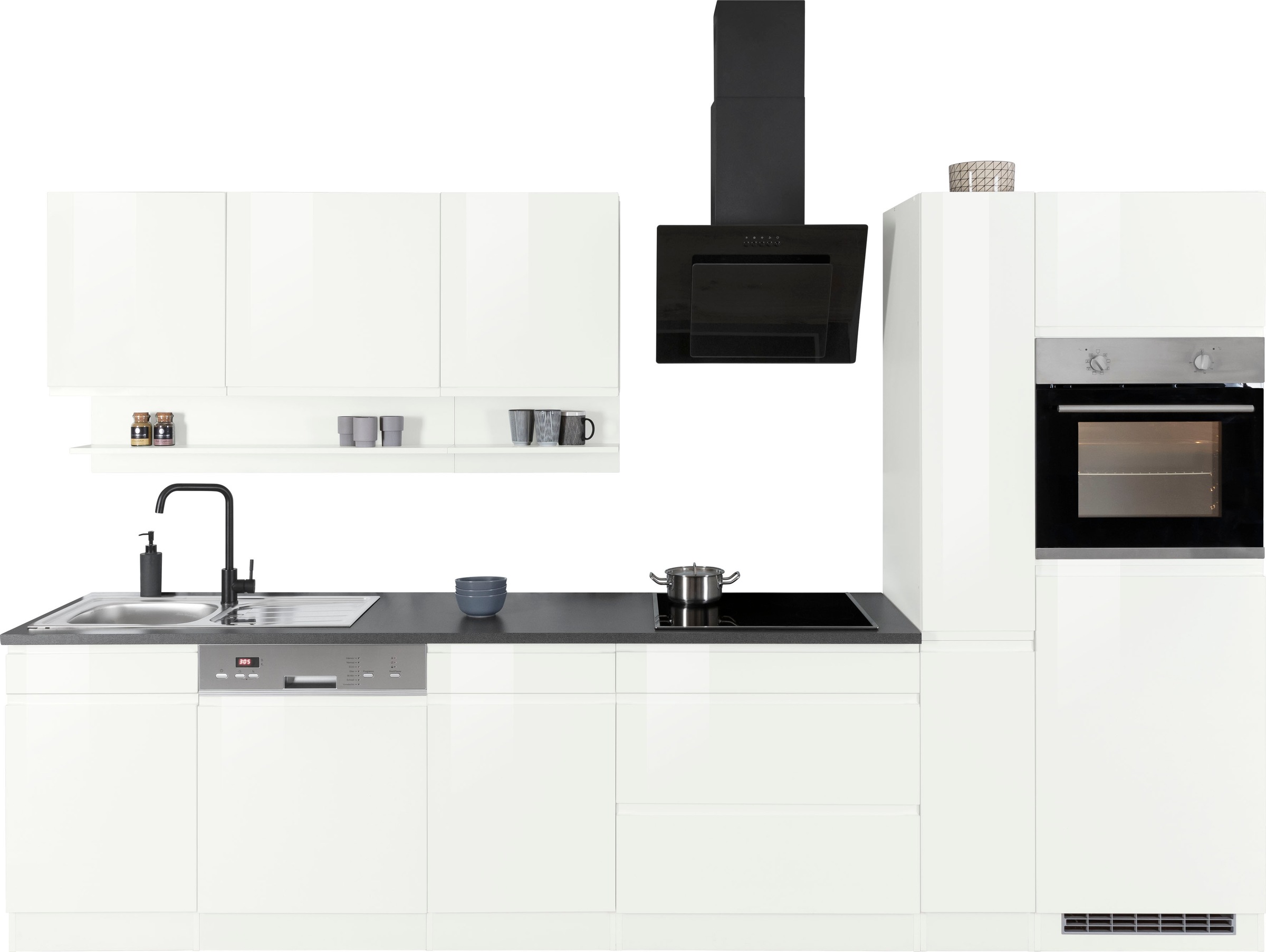 KOCHSTATION Küchenzeile »KS-Virginia« Breite 330 cm, wahlweise mit Induktion