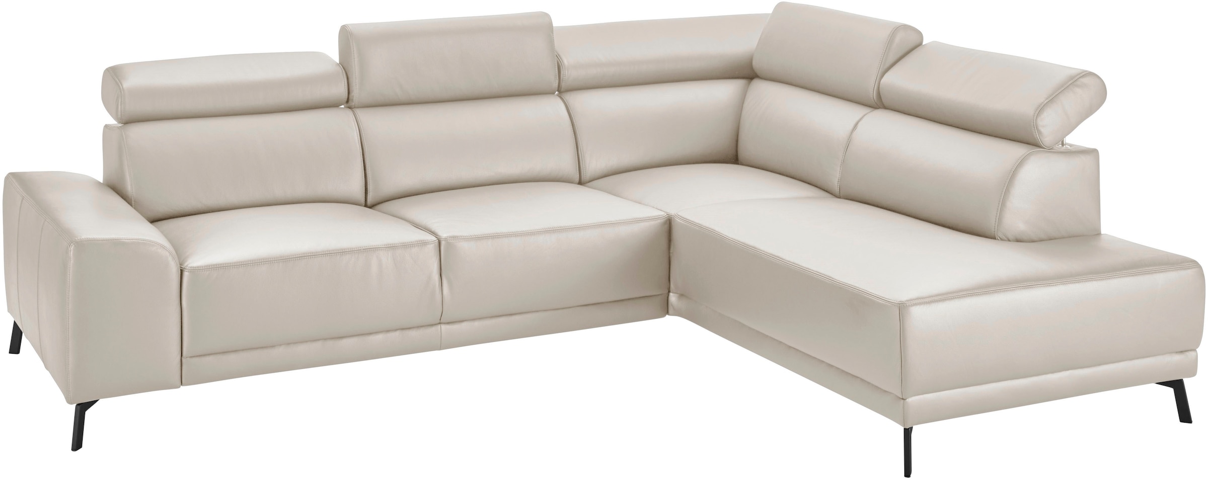 3C Candy Ecksofa »Greve modern und bequem, inkl. manueller Kopfteilverstellung, L-Form«, wahlweise mit motorischem Sitzvorzug