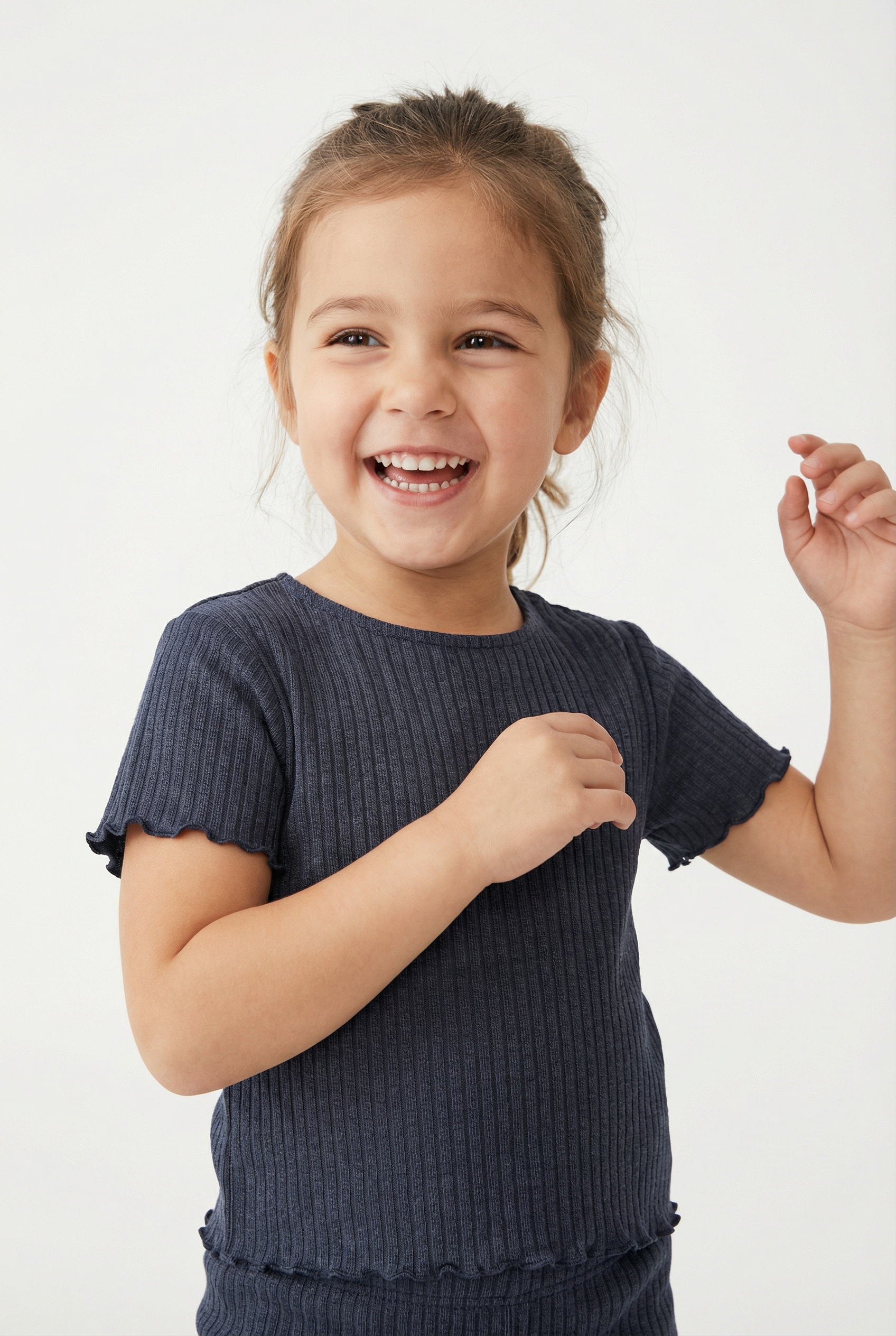 KIDS ONLY T-Shirt »KOGNELLA S/S O-NECK TOP NOOS JRS« mit süßer Wellenkante