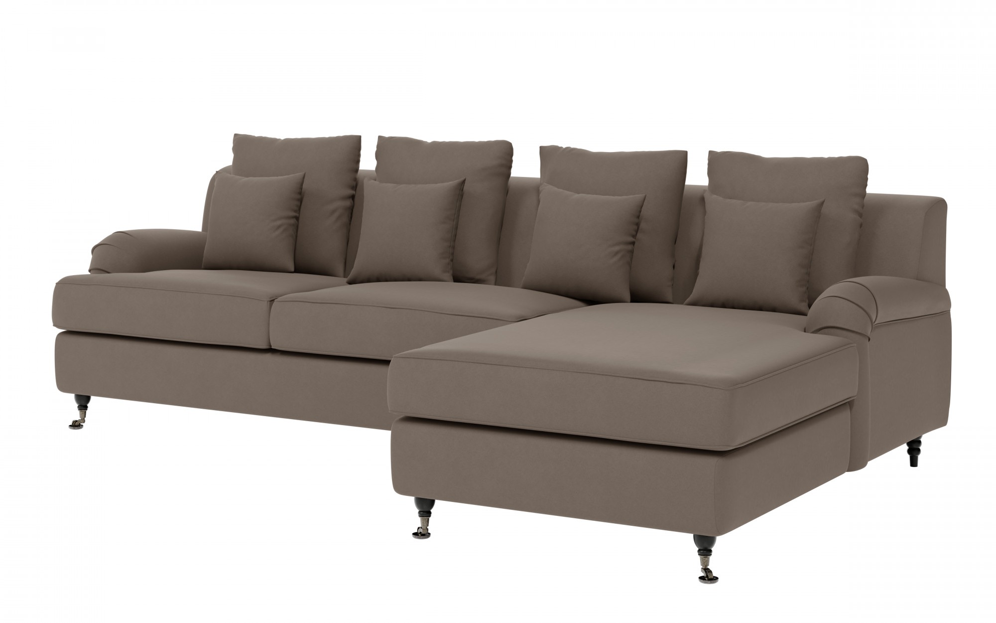 Guido Maria Kretschmer Home&Living Ecksofa »NORIN L-Form«, zwei Fußarten: vorne - Rollen, hinten - Holzfüße