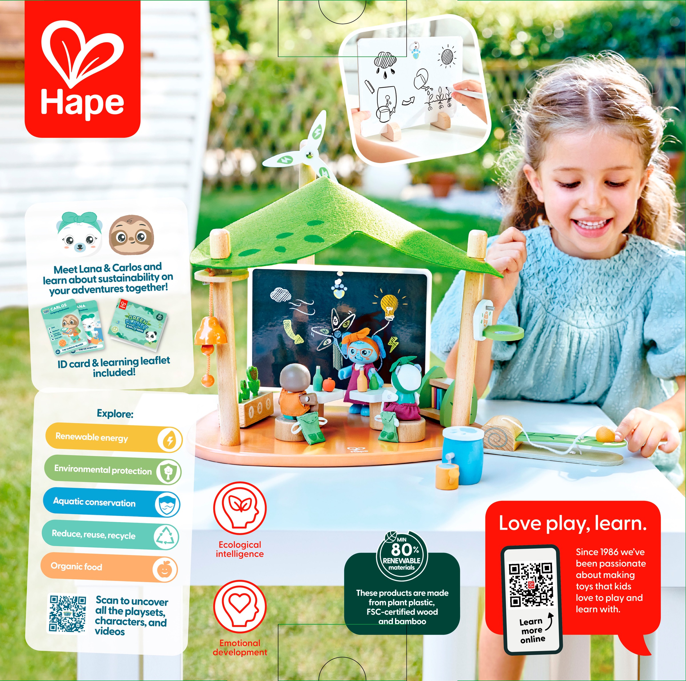 Hape Spielwelt »Green Planet Explorers, Schule«, (36 tlg.)