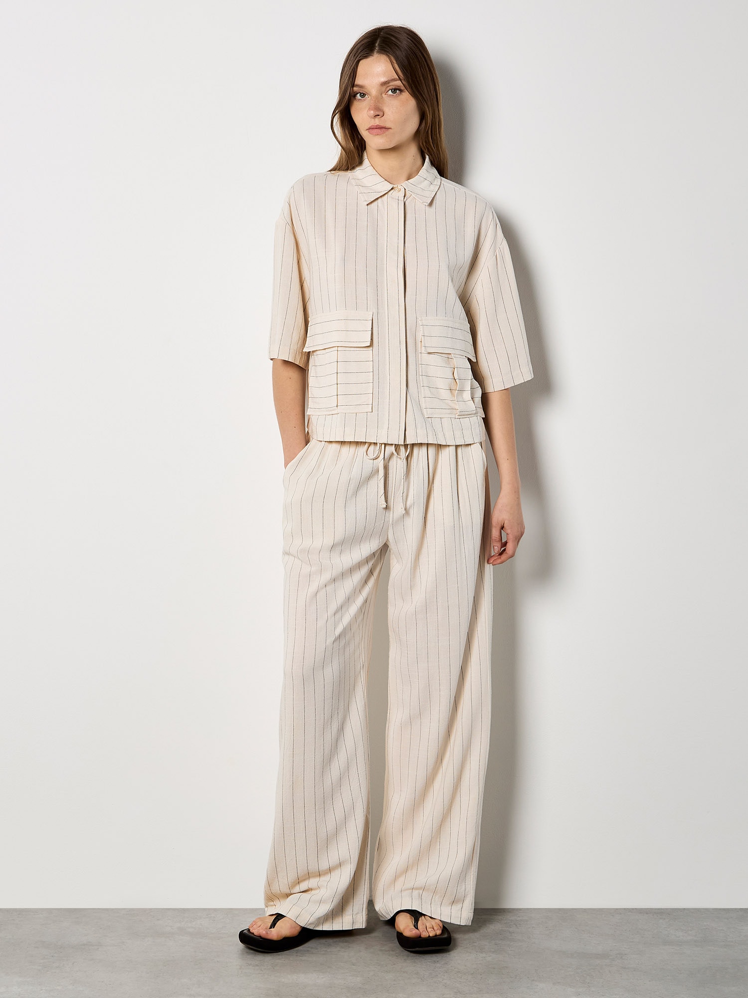 Apricot Leinenhose »Hose«  mit Nadelstreifen