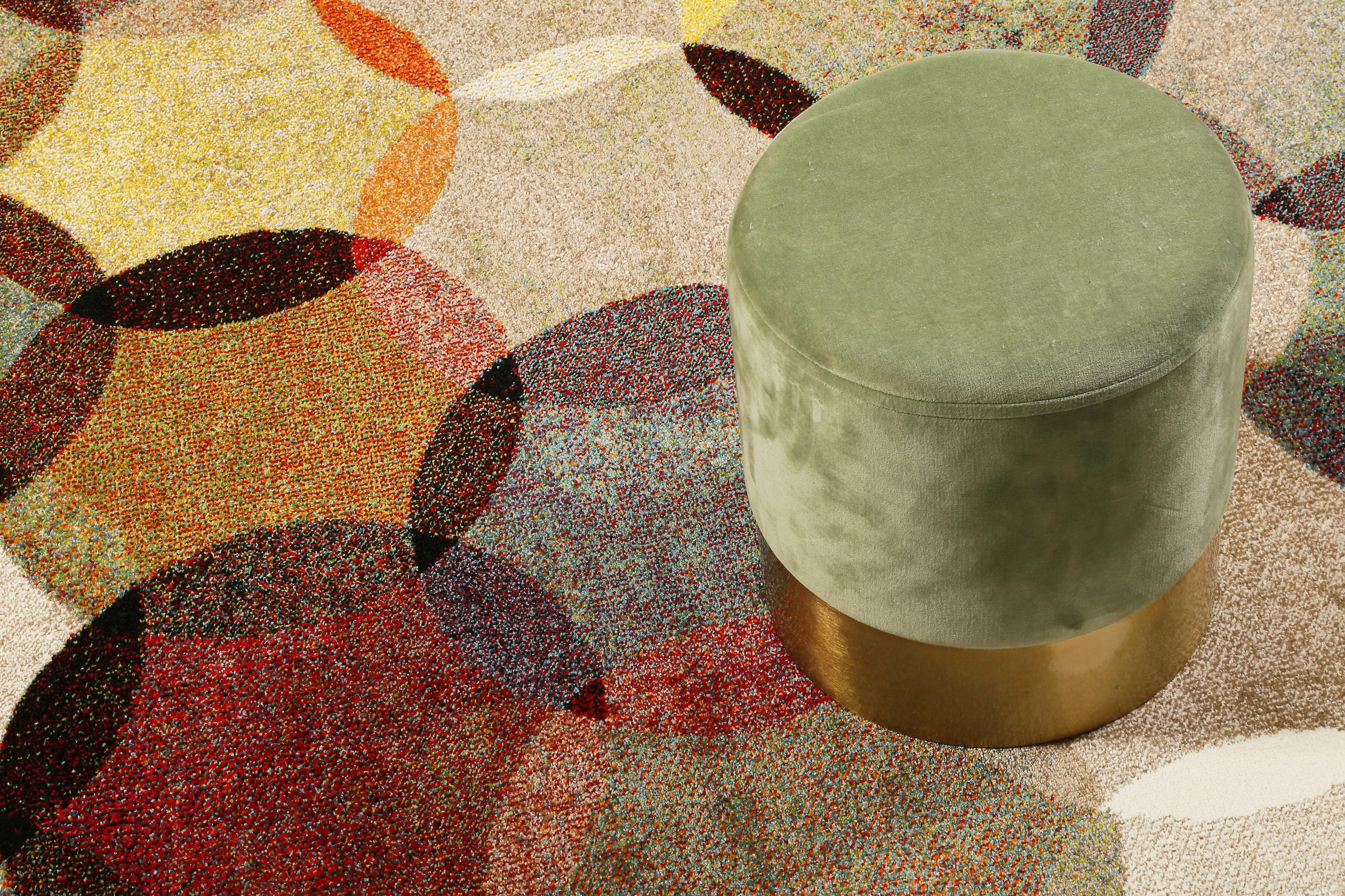 Esprit Teppich »Modernina ESP-3378«, rechteckig, 13 mm Höhe, weicher Kurzflor in modernem Design, Wohnzimmer, Schlafzimmer, bunt