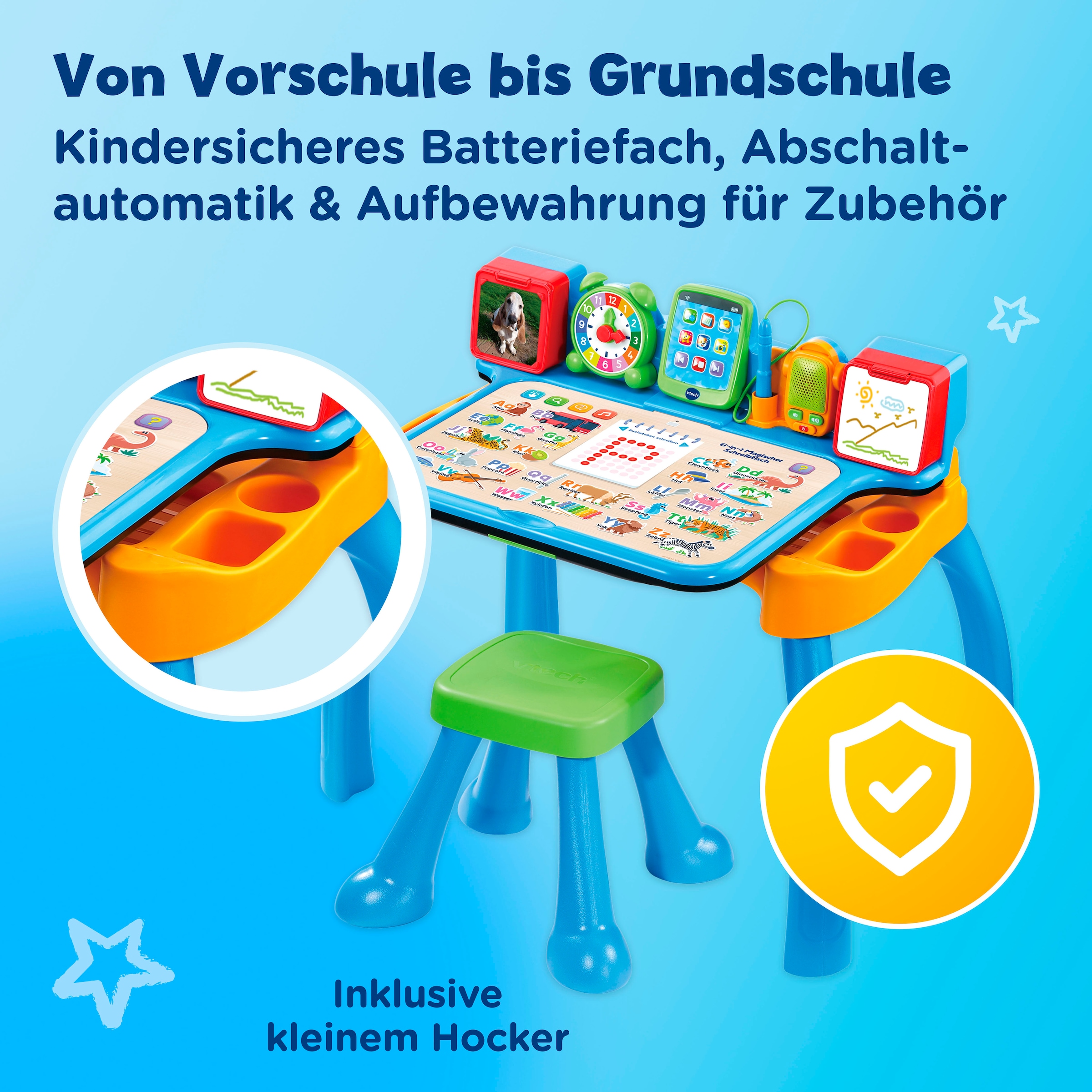 Vtech® Spieltisch »6-in-1 Magischer Schreibtisch« mit Licht und Sound