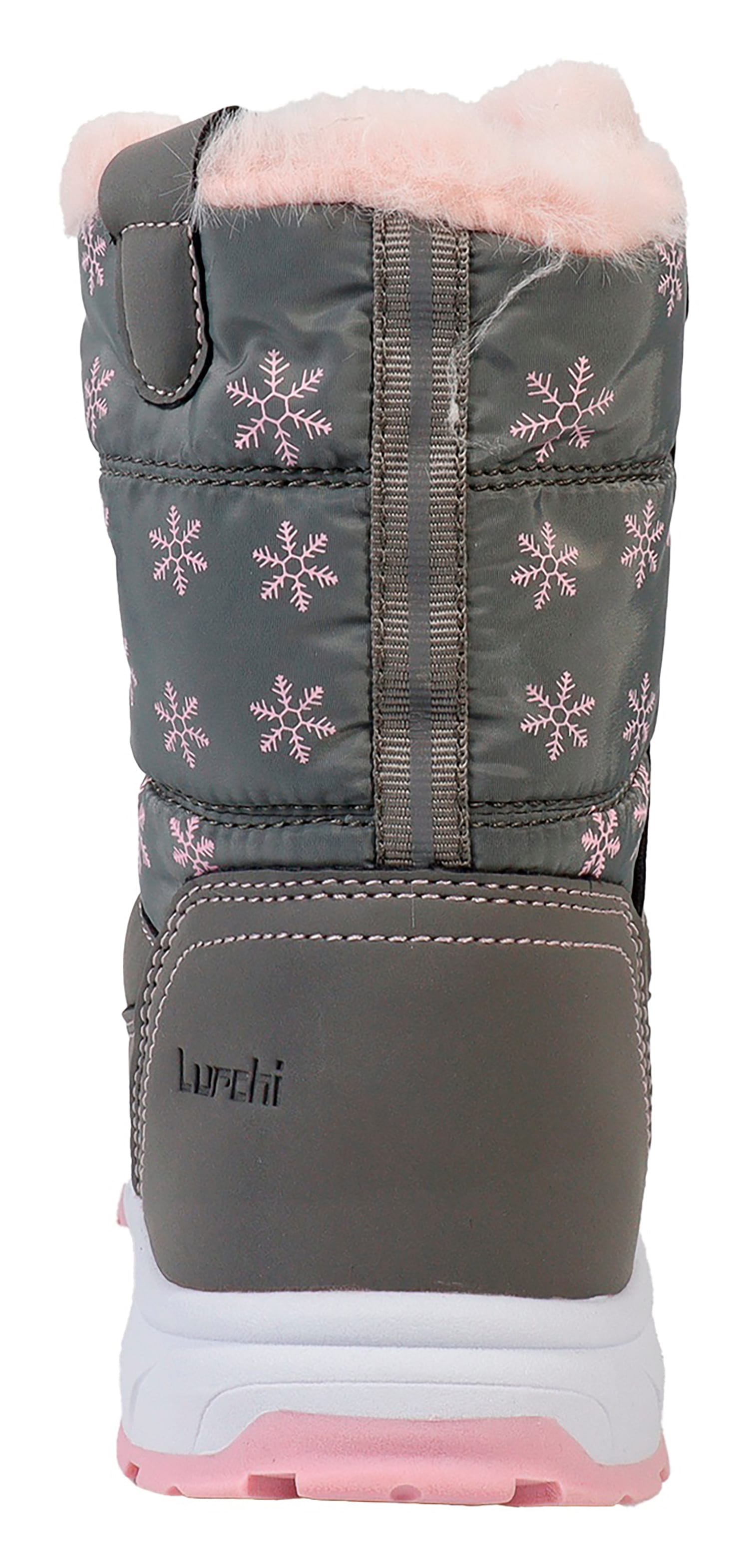 Lurchi Winterstiefel »Alby-TEX«, Outdoorschuh, Schneeboots, Schnürstiefel mit rosa Schneeflocken