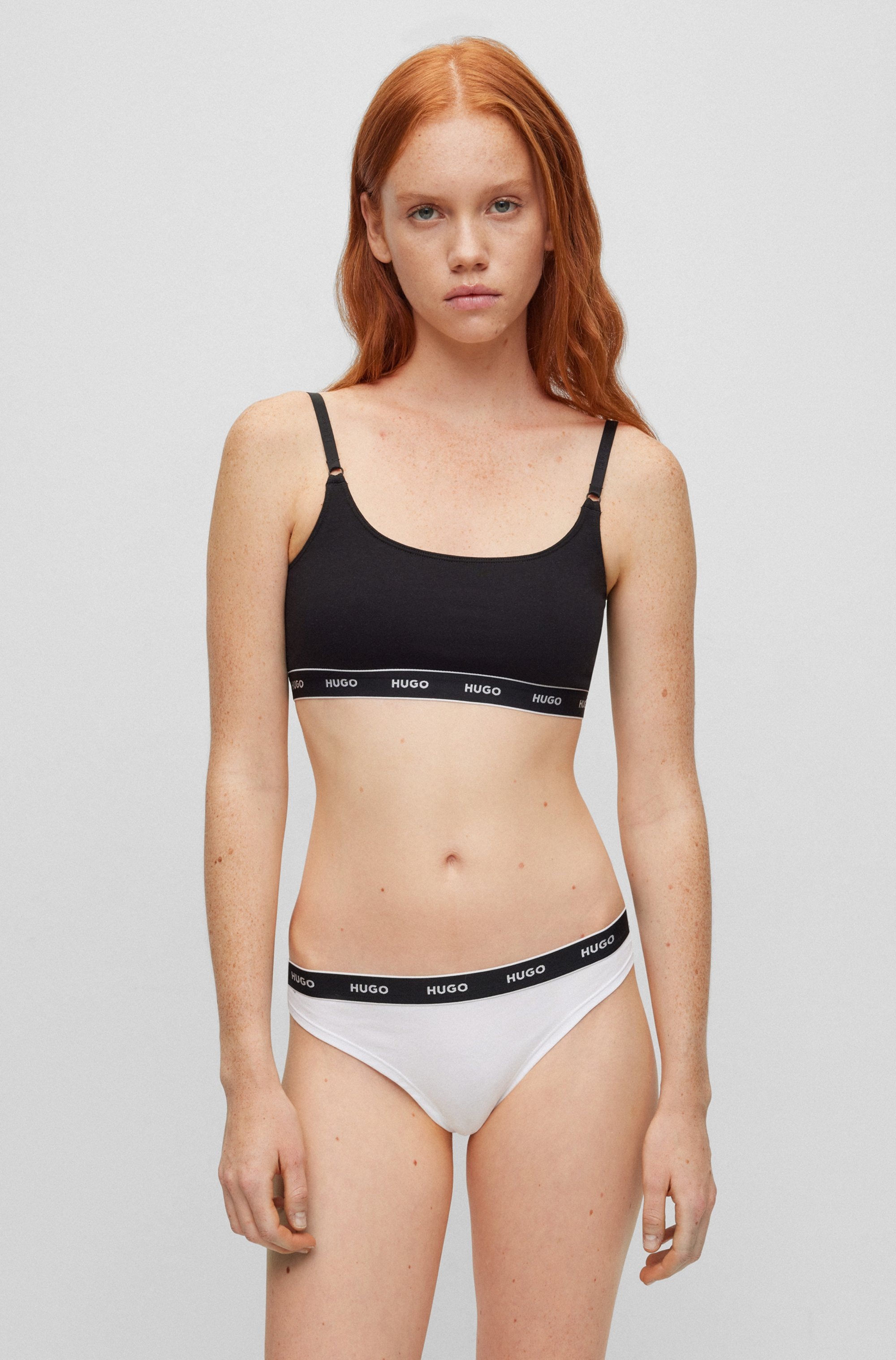 HUGO Underwear String »TRIPLET THONG STRIPE«, (3 St.), mit HUGO Logo-Elastikbund