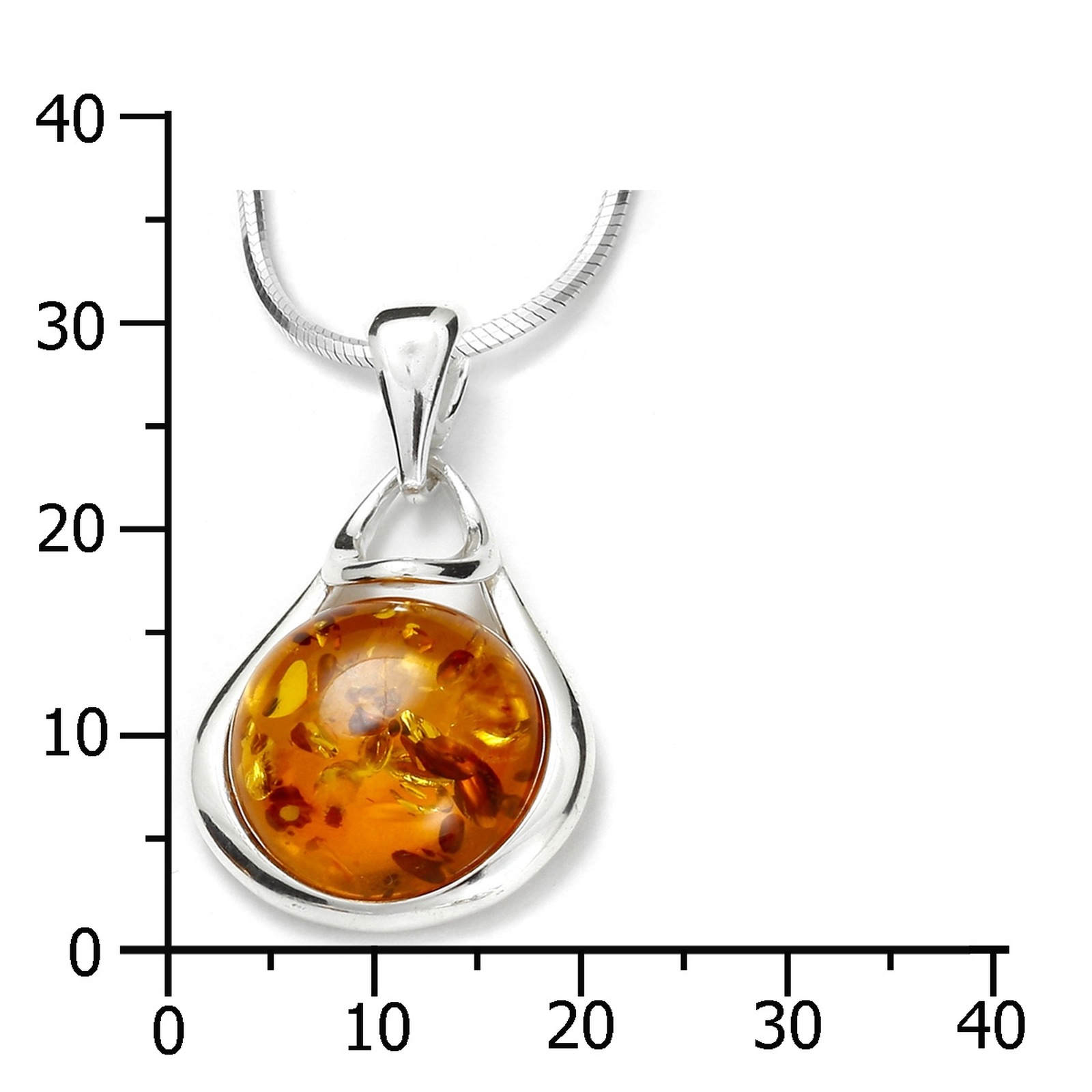OSTSEE-SCHMUCK Kette mit Anhänger »- Lina - Silber 925/000 - Bernstein«