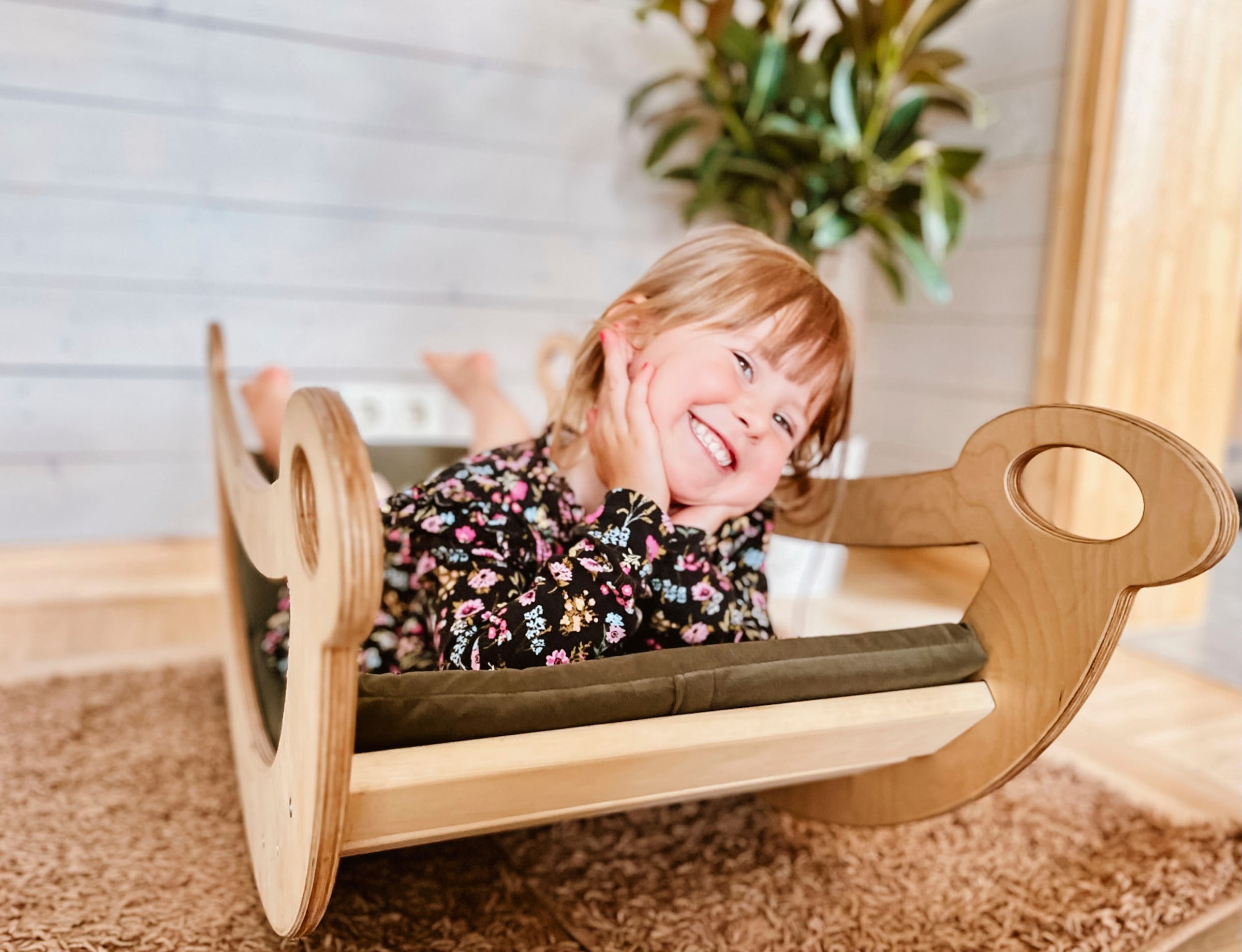 BabyGo Wippe »Woodland Bogenwippe, Seesaw mit Polstereinlage«, Made in Europe