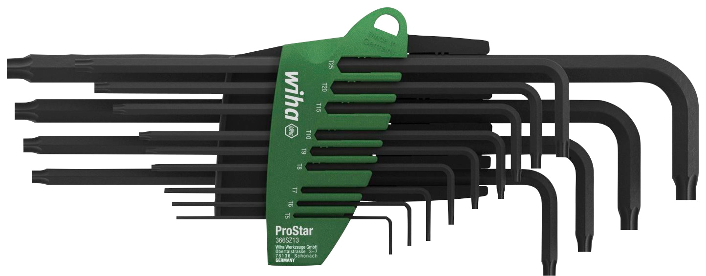 Werkzeugset »Stiftschlüssel (24312)«, 14-tlg., im ProStar-Halter TORX®, schwarzoxidiert