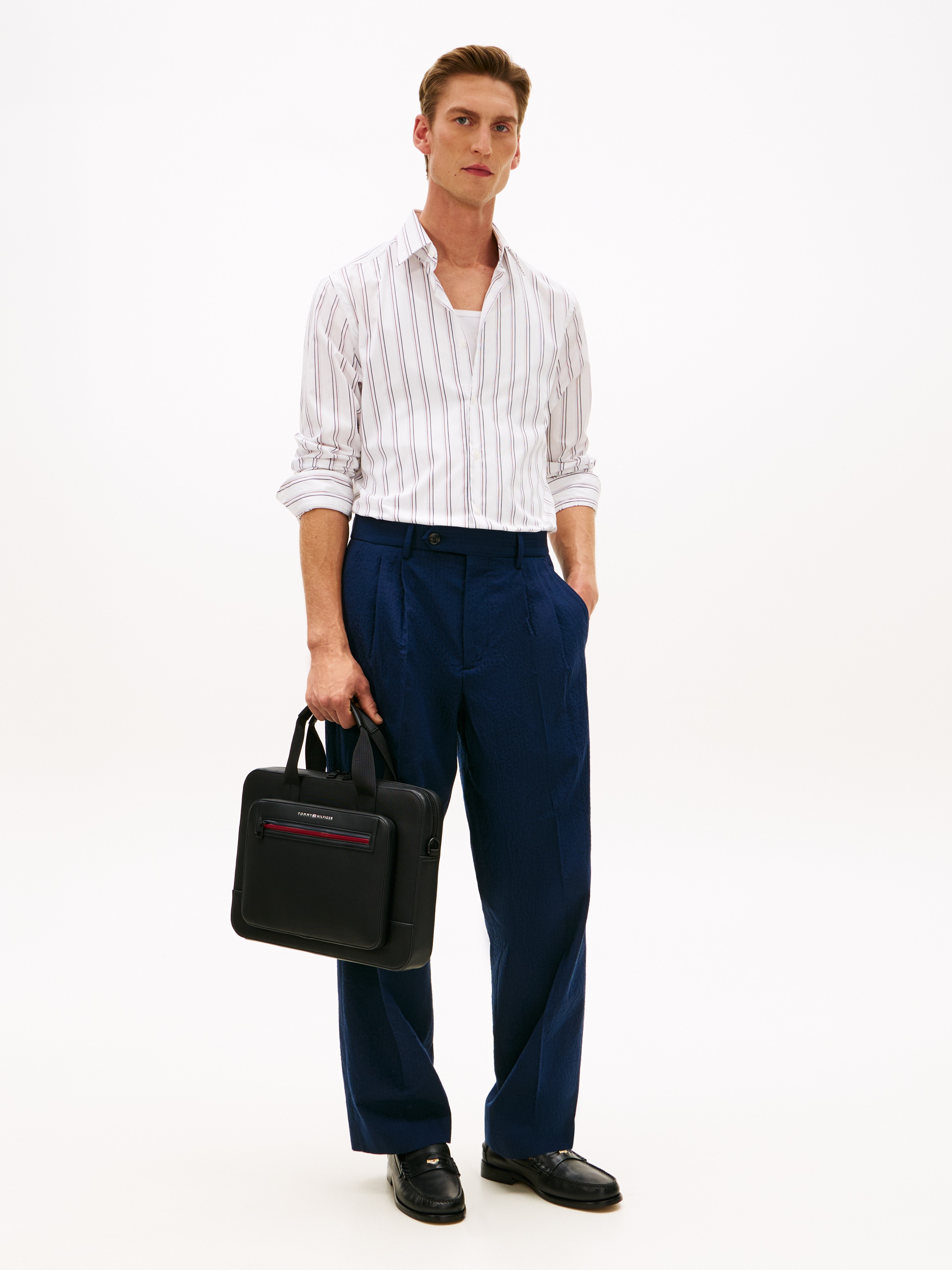 Tommy Hilfiger Laptoptasche »TH FOUNDATION COMPUTER BAG« Uniex Geschäftstasche, Businesstasche mit Logoschriftzug