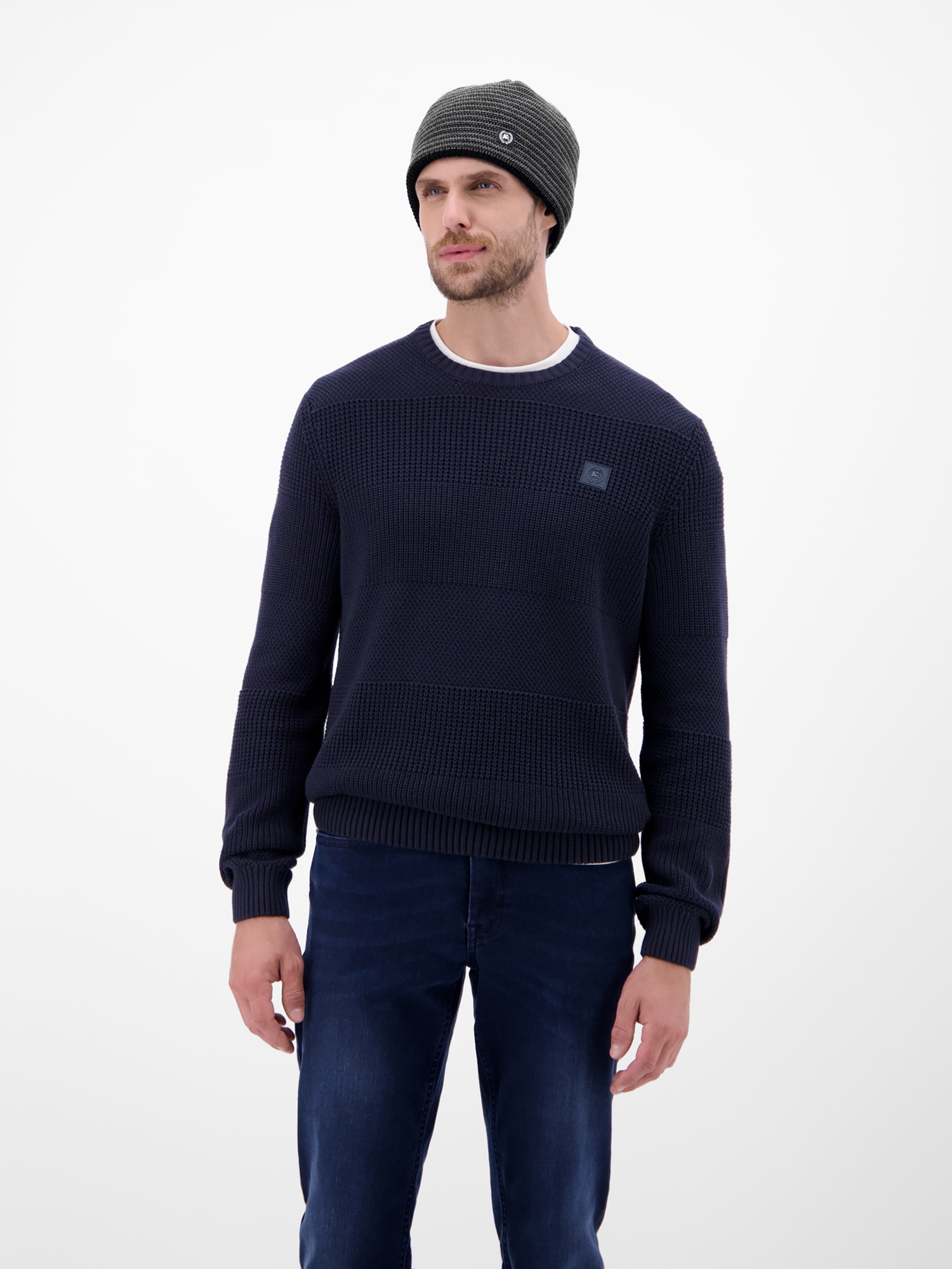 LERROS Skimütze »LERROS Teddy-gefütterte Strickmütze, gestreift«