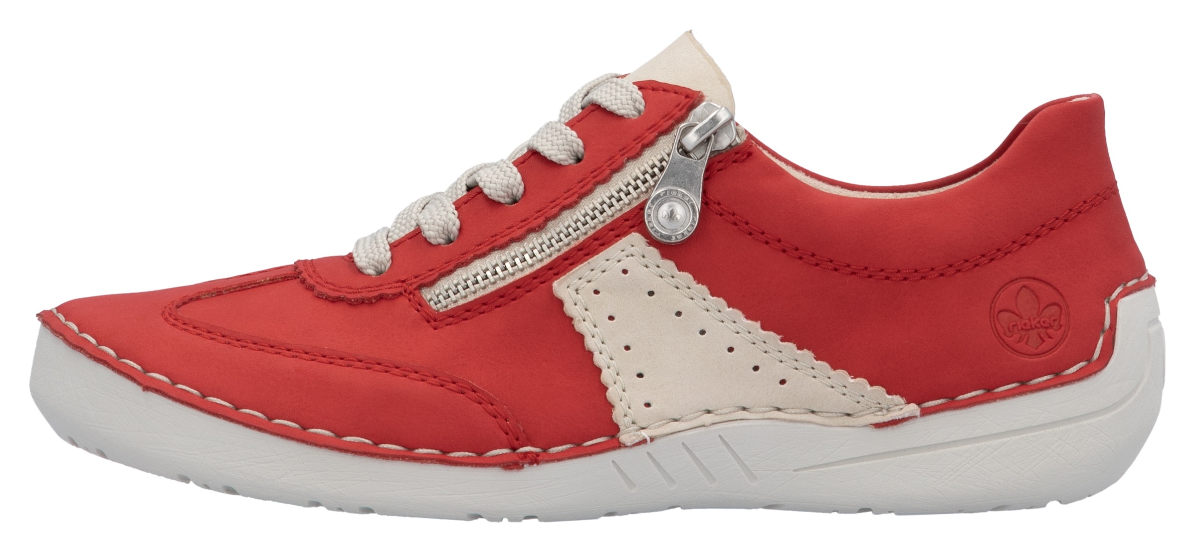 Rieker Sneaker, Halbschuh, Freizeitschuh, Schnürschuh mit Reißverschluss