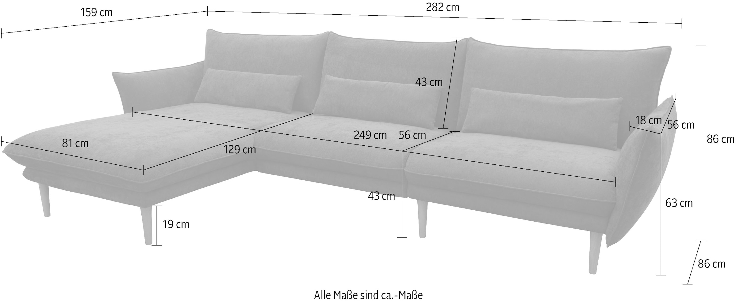 DOMO collection Ecksofa »100 032«