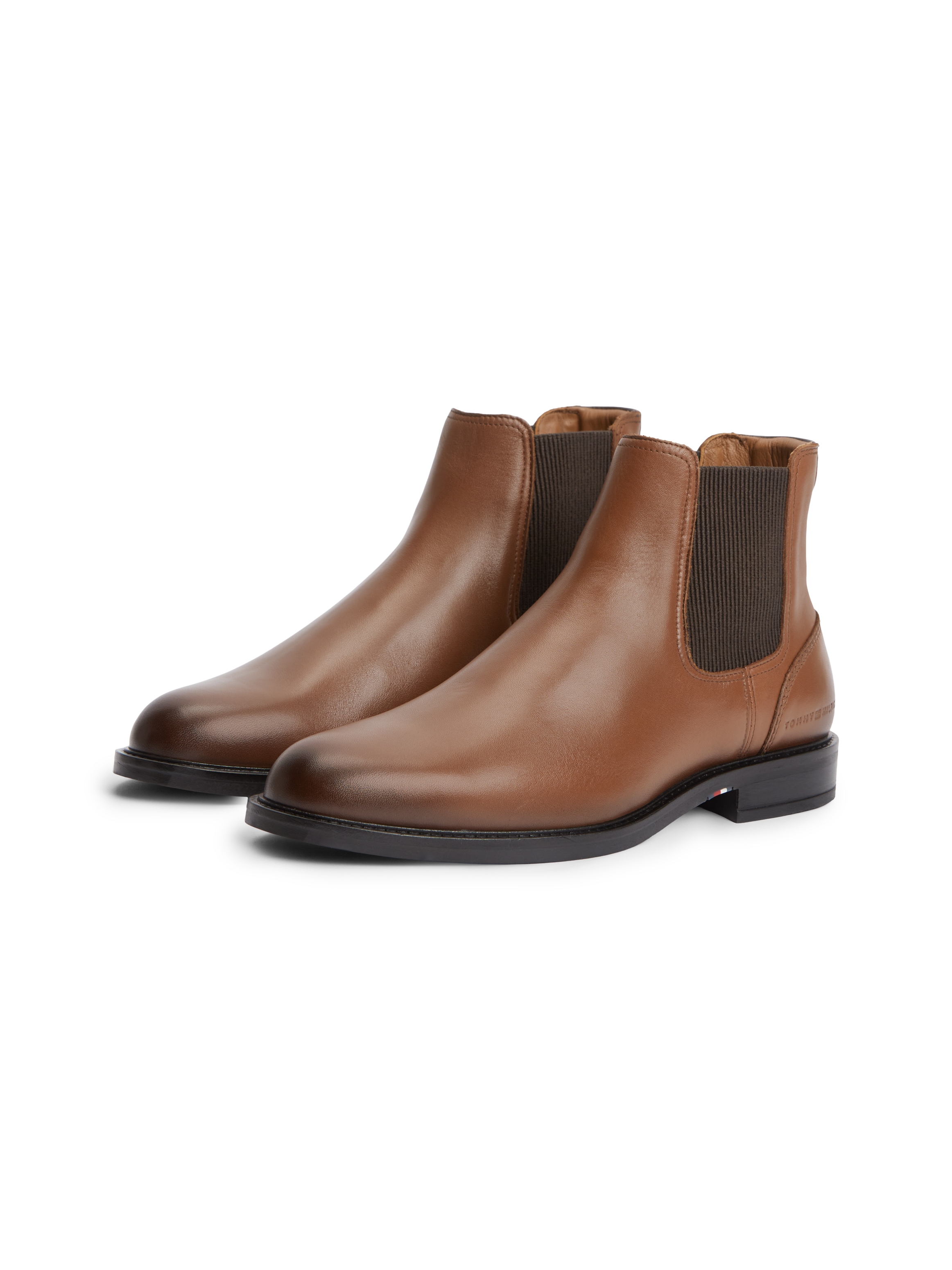 Tommy Hilfiger Chelseaboots »CORPORATE DRESSY LTH CHELSEA«  Stiefelette, Businessboots mit Used Finish