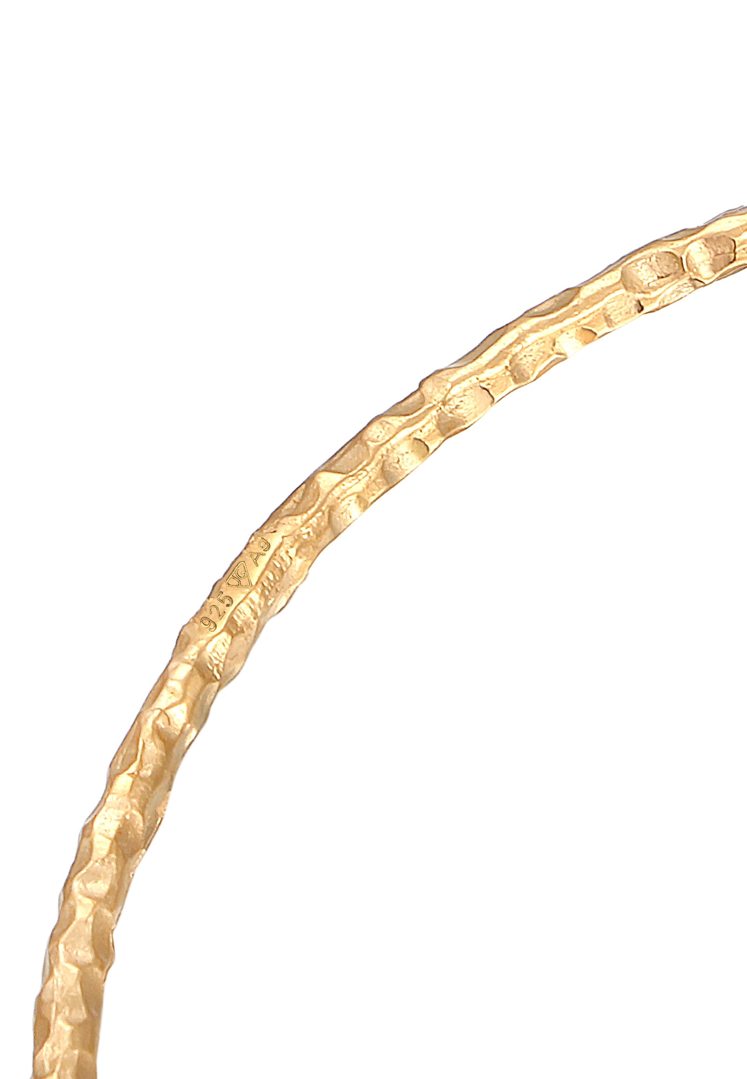 Elli Armkette »Armband Armreif Hammerschlag 925 Silber vergoldet«