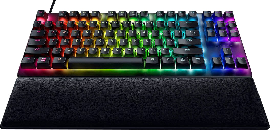 RAZER Gaming-Tastatur »Huntsman V2 Tenkeyless - Klickend optischer Switch«, (Fn-Tasten-Multimedia-Tasten-Handgelenkauflage)