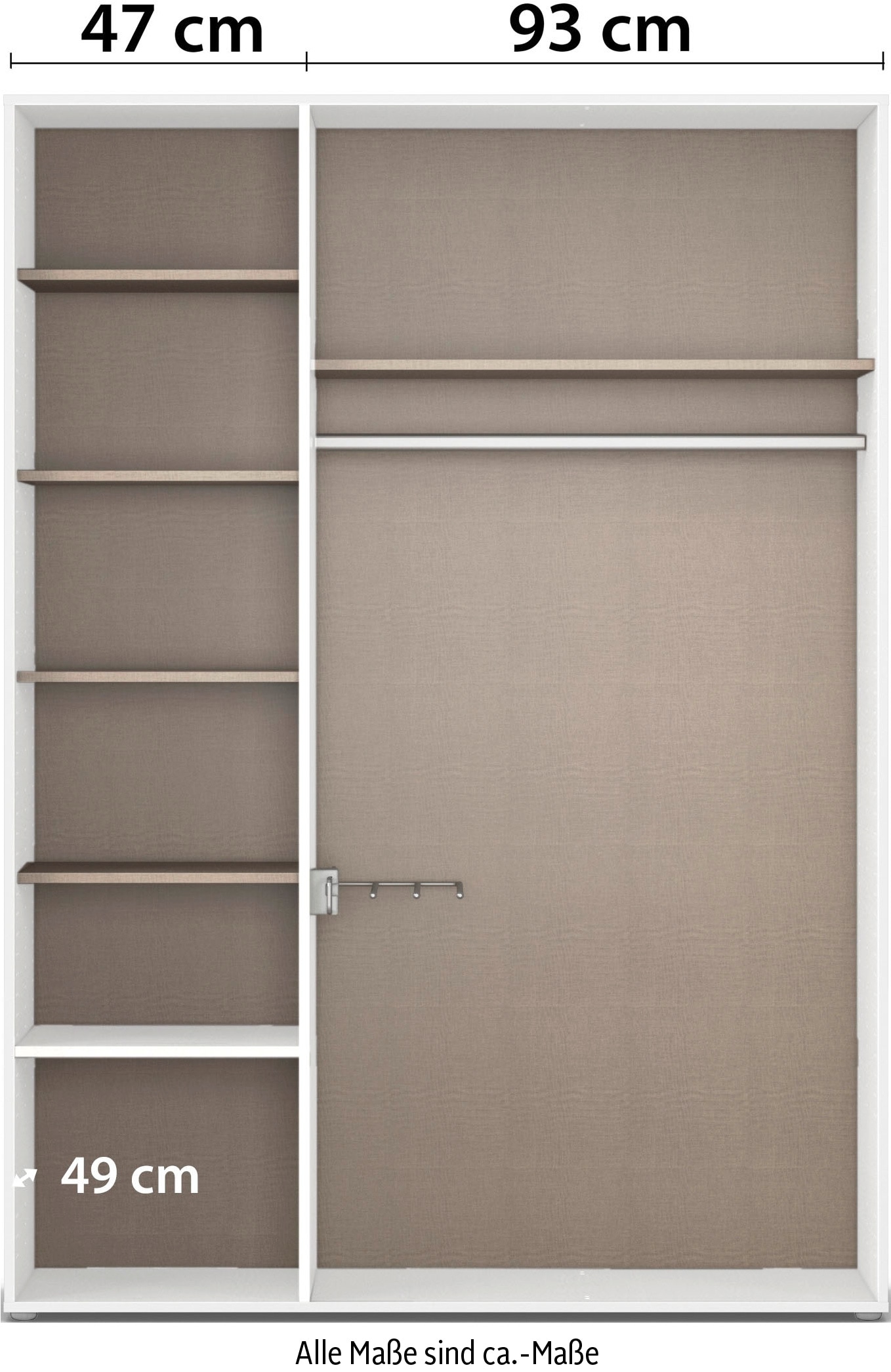 rauch Drehtürenschrank »Voyager, Kleiderschrank mit Außenschubkästen, Garderobe«, (in 3 verschiedenen Ausstattungen BASIC/CLASSIC/PREMIUM), Made in Germany