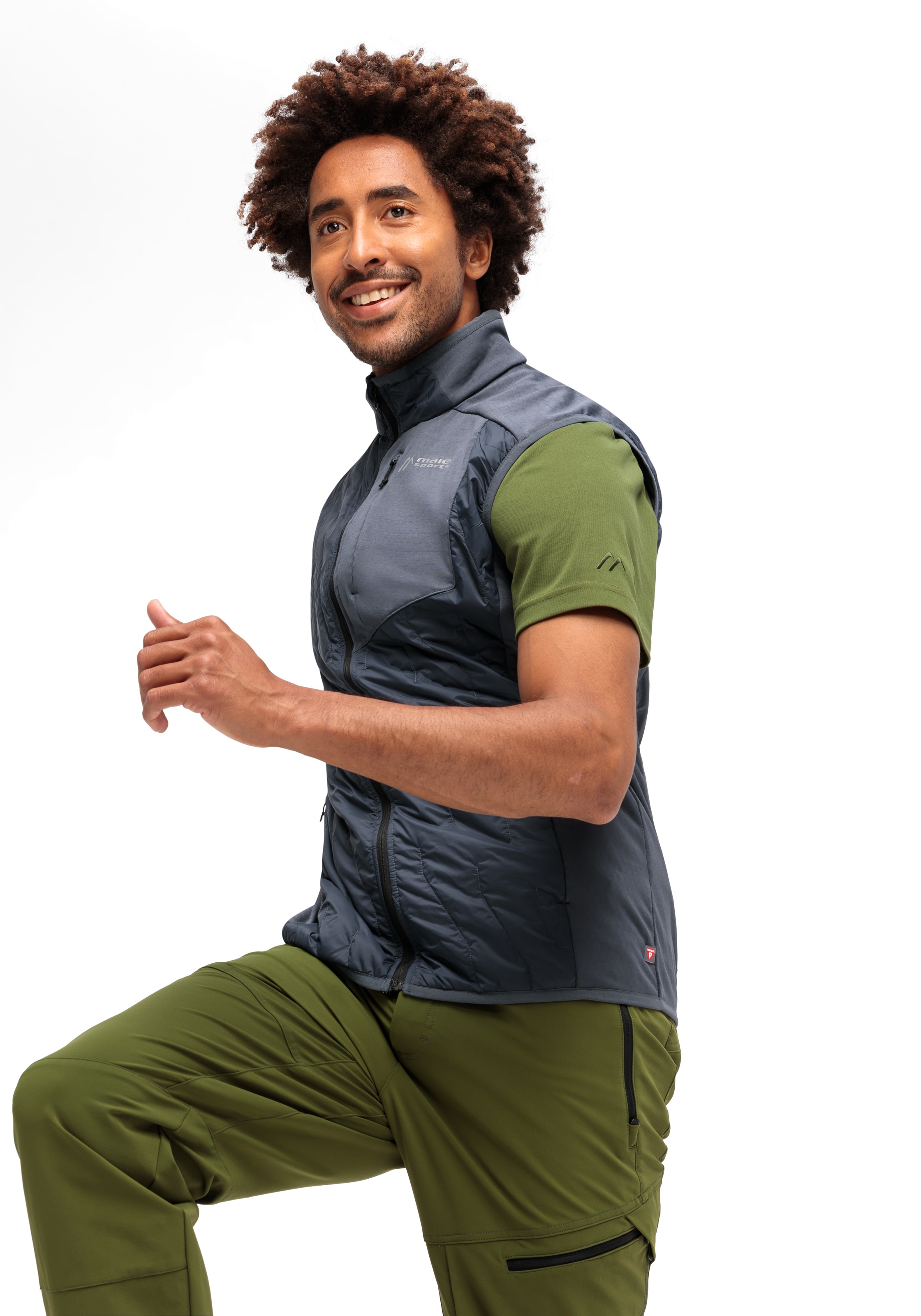 Maier Sports Funktionsweste »Serpe Vest M«, Herren Weste, atmungsaktive Outdoorweste, 3 Taschen mit Reißverschluss