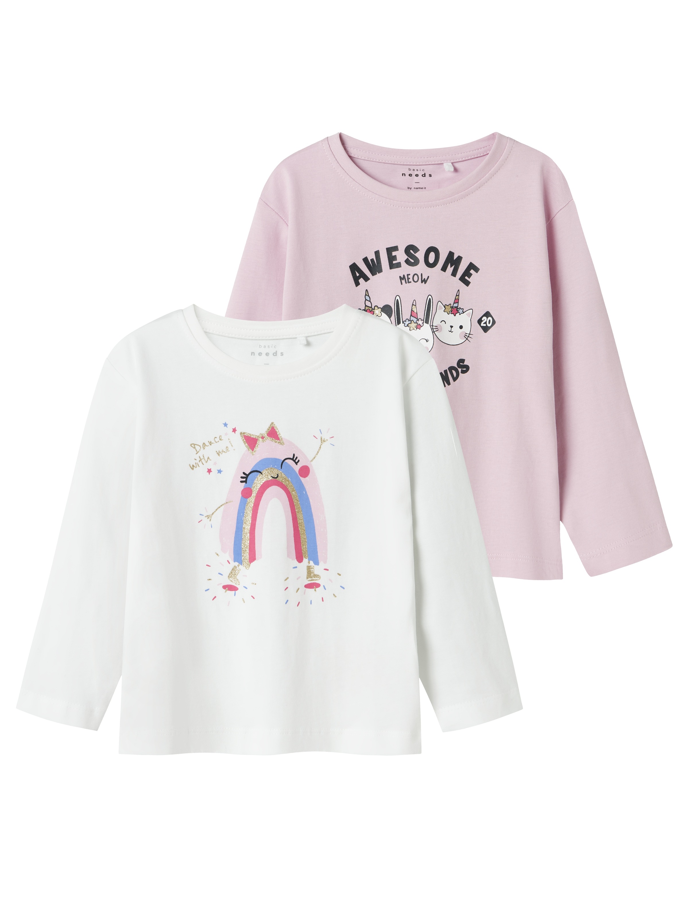 Name It Langarmshirt »NMFVEEN 2P LS NREG TOP«, (Packung, 2 tlg.)